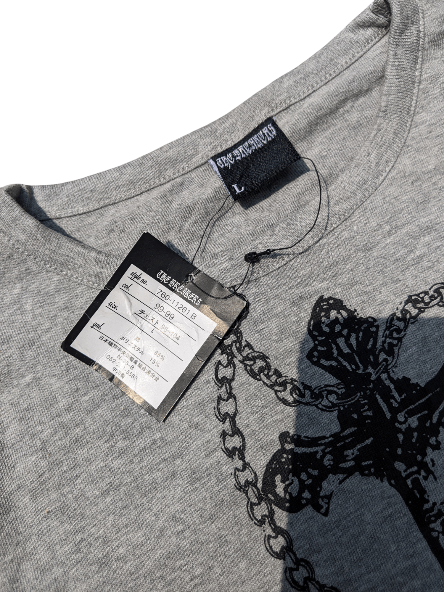 Japanese Brand The Breakers Chain Cross Poem Long Sleeve t-shirt Size US L / EU 52-54 / 3 - 7 Thumbnail