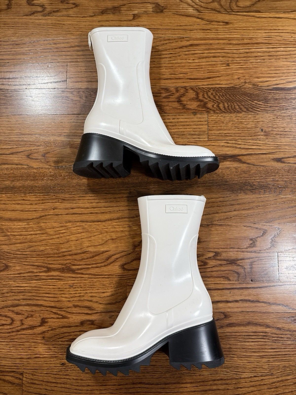 Chloe Chloe Rubber Betty Sock Rain Boots White Women’s Size 39 Size US 9 / IT 39 - 7 Thumbnail