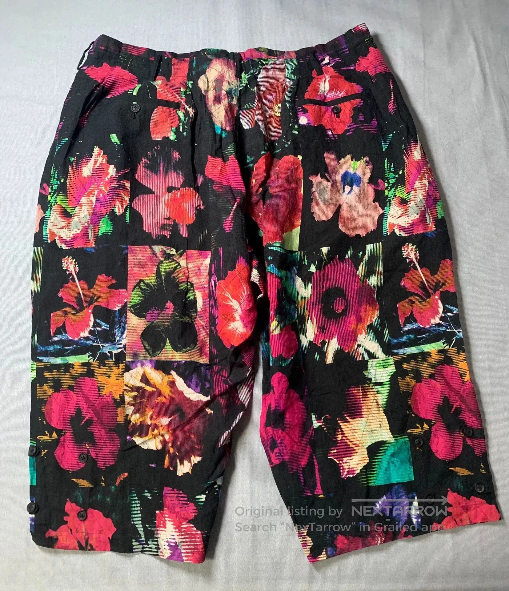 Yohji Yamamoto Yohji Yamamoto 22SS Floral Cropped Pants. Size US 31 - 2 Thumbnail