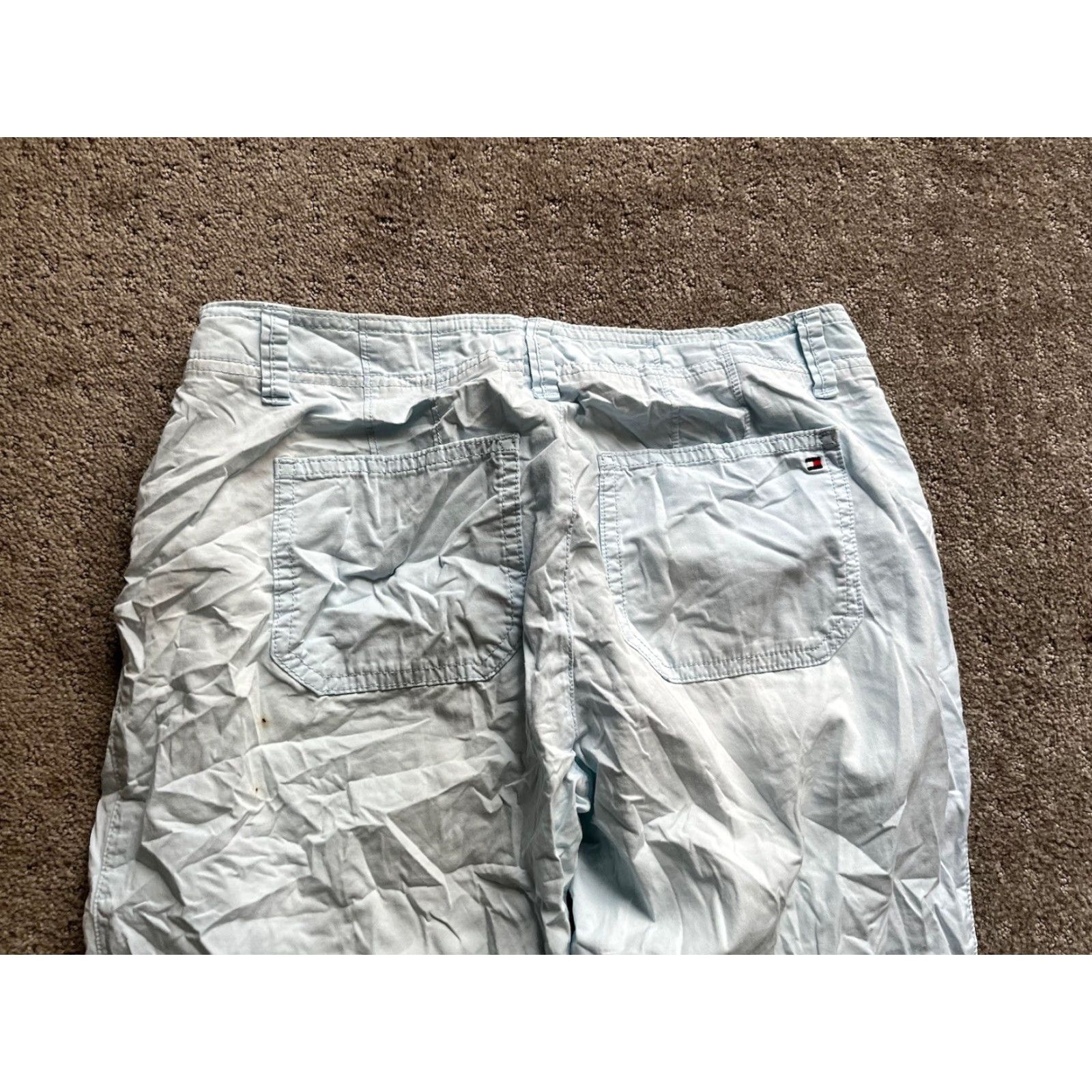 Tommy Hilfiger VINTAGE Tommy Hilfiger Womens Pants Capri Size 0 Light Blue Classic Casual 90s Size 25" / US 0 / IT 36 - 2 Thumbnail