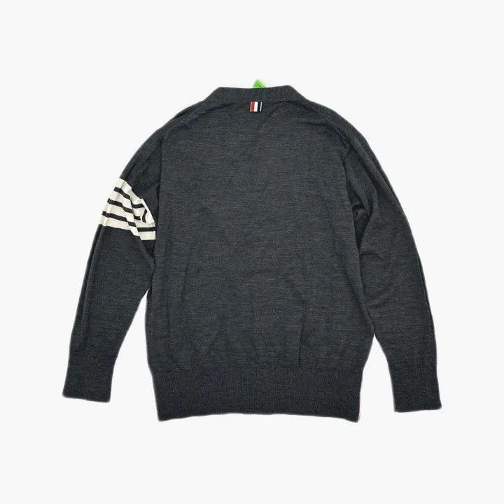 Thom Browne Thom Browne Gray Striped Button Cardigan -2507 Size US XXL / EU 58 / 5 - 3 Thumbnail