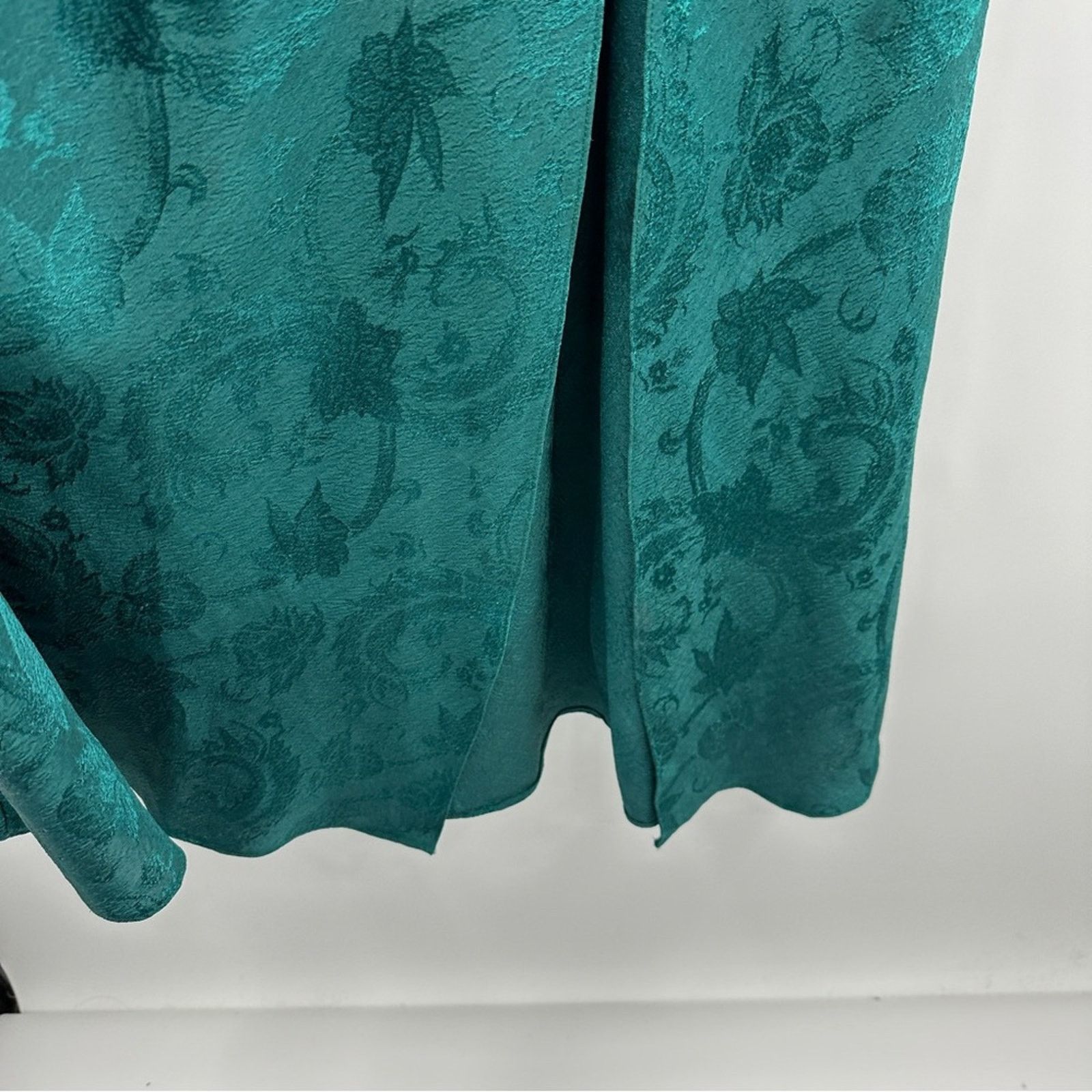 Victoria's Secret Vintage Victoria's Secret Gold Label Green Floral Maxi Dress Size S / US 4 / IT 40 - 4 Thumbnail