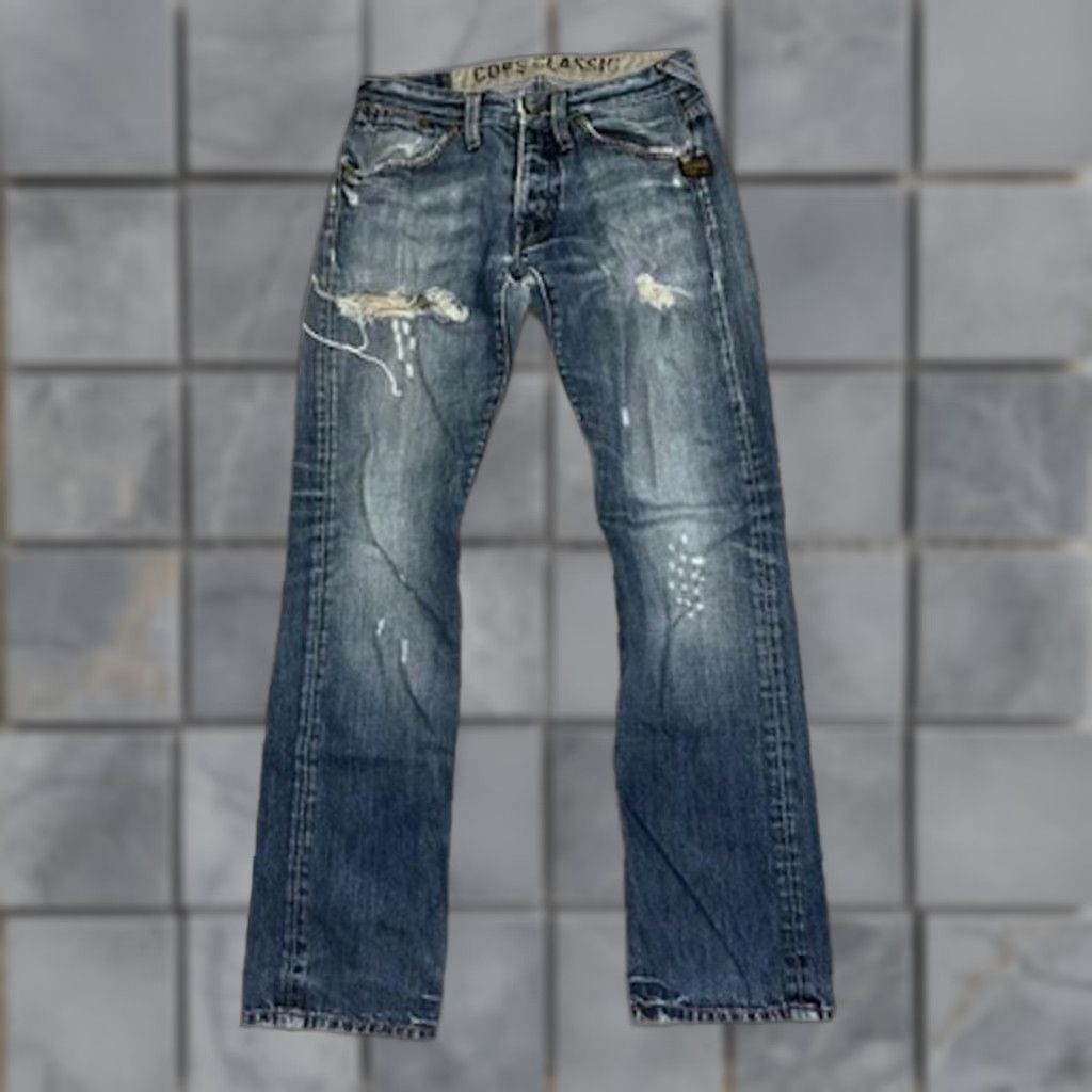 G-Star VINTAGE G-Star RAW Core Classic Denim Jeans Blue 30x29 Distressed Y2K 90s Streetwear Jeans Mens Regular Blue Distressed Denim Straight Classic Size US 30 / EU 46 - 1 Thumbnail