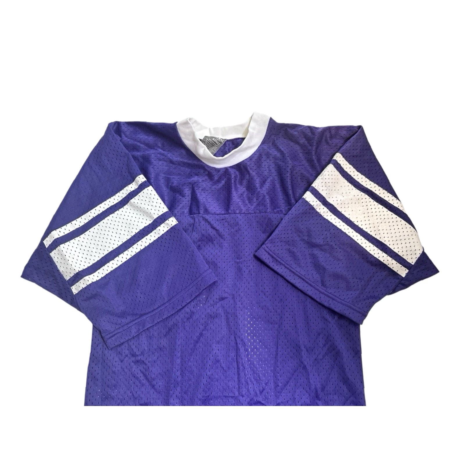 Vintage VINTAGE The General Jersey Shirt Mens S Purple 1980s 80s Deadstock NWOT USA Blue? (Note: Original had purple and white; nylon fabric) Size US S / EU 44-46 / 1 - 2 Thumbnail