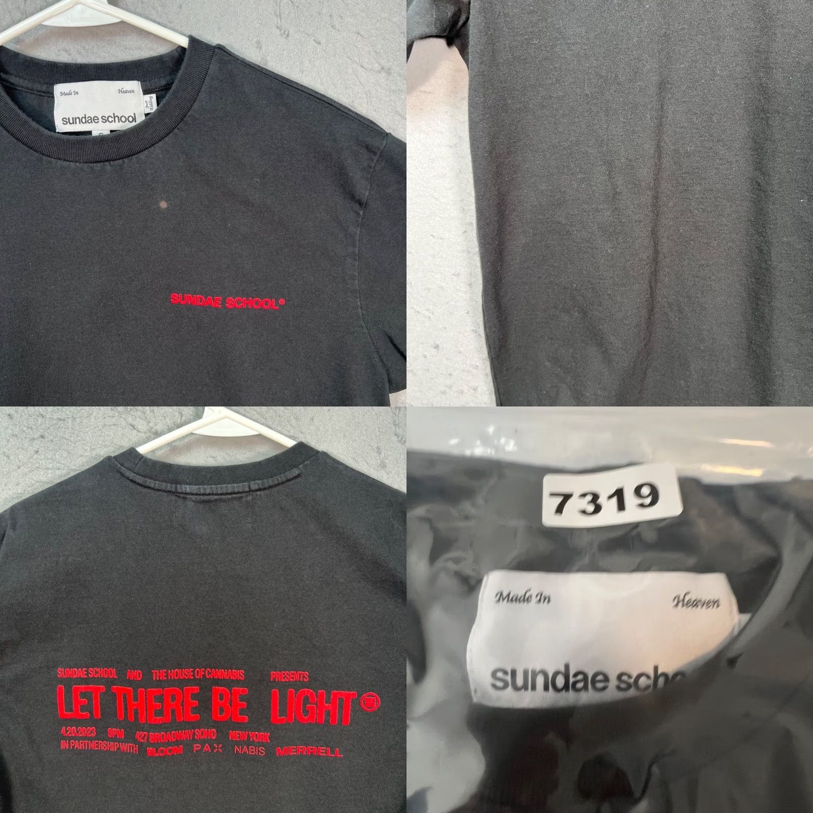 Sundae School Sundae School T-Shirt Mens Small Black "Let There Be Light" 100% Cotton Shirt Size US S / EU 44-46 / 1 - 8 Thumbnail