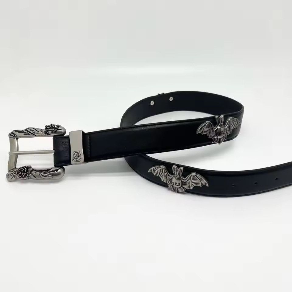 Leather Bat Stud PU Leather Belt Size ONE SIZE - 2 Thumbnail