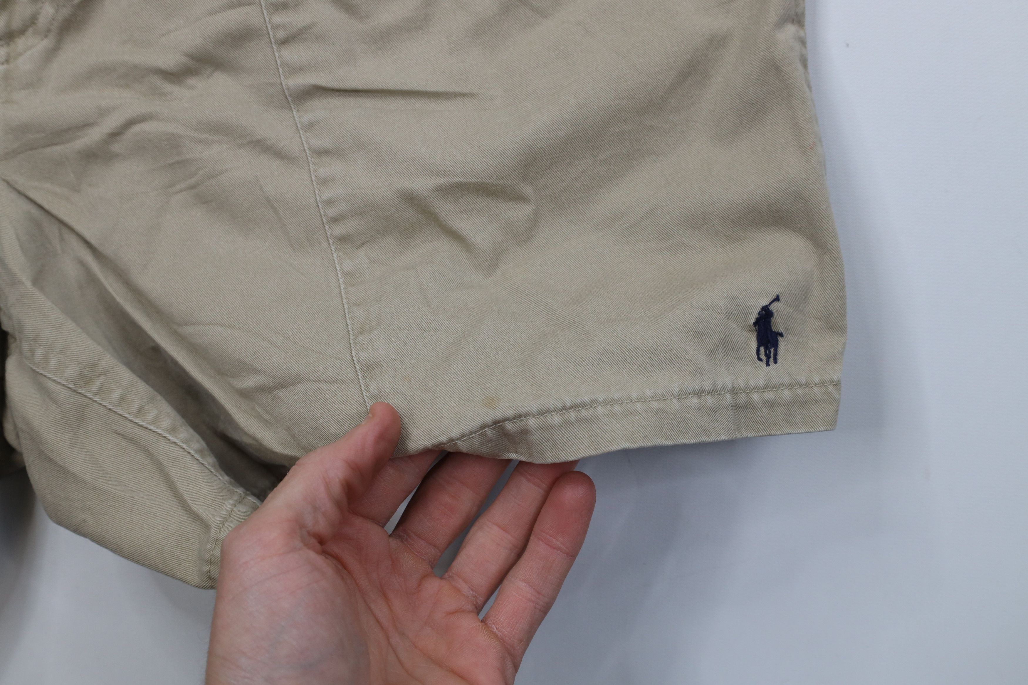 Ralph Lauren Vintage 90s Ralph Lauren Above Knee Shorts Beige Cotton Size US 36 / EU 52 - 8 Thumbnail