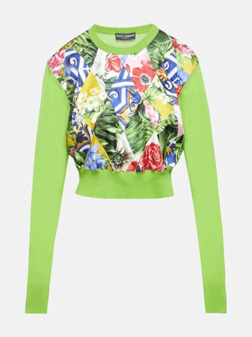 Dolce & Gabbana o1y0925 Cashmere Blend Sweater in Multicolor Size XS / US 0-2 / IT 36-38 - 1 Thumbnail