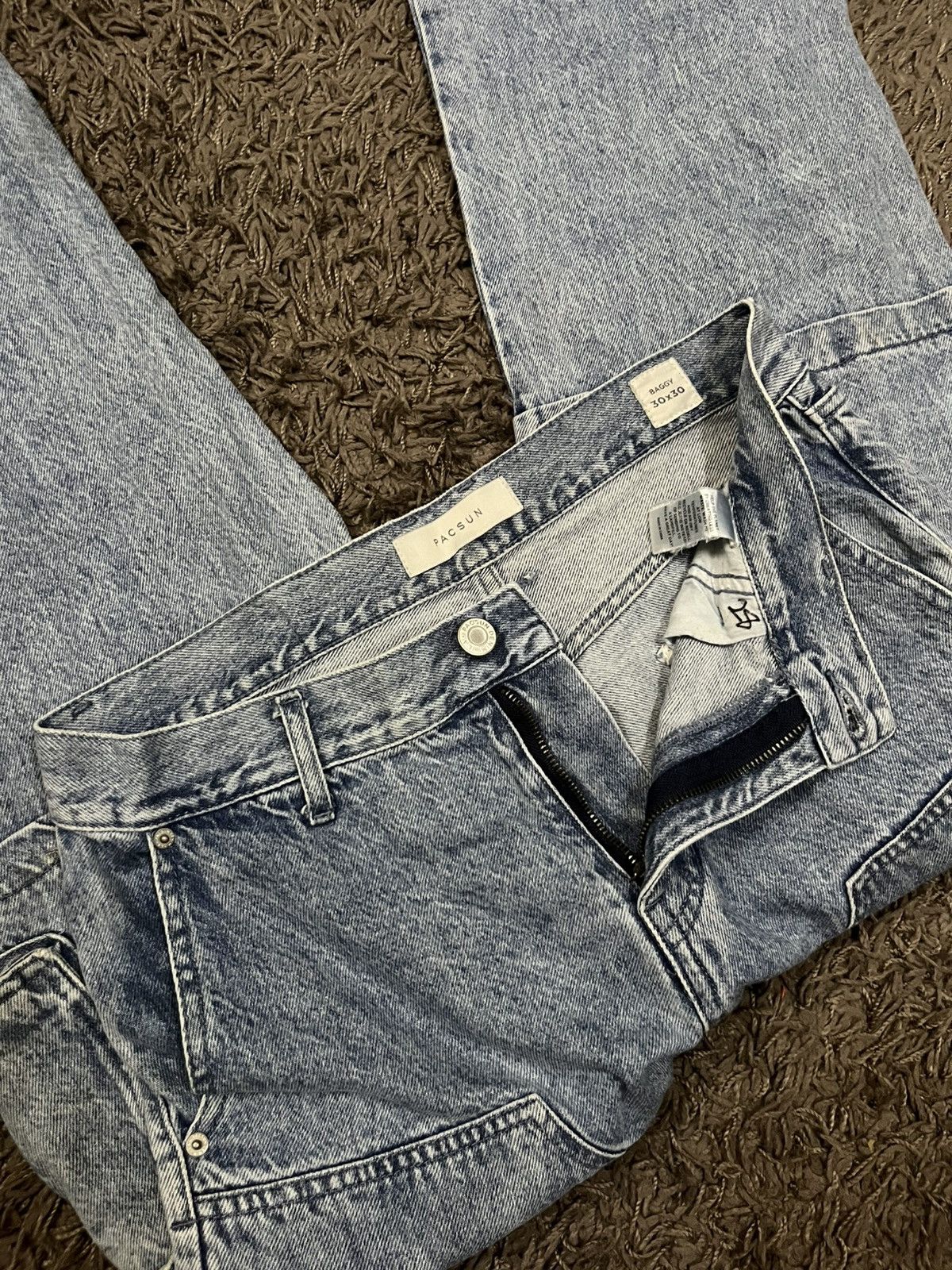 Pacsun 1990s Pacific Sunwear cargo baggy multi pocket #I Size US 30 / EU 46 - 8 Thumbnail