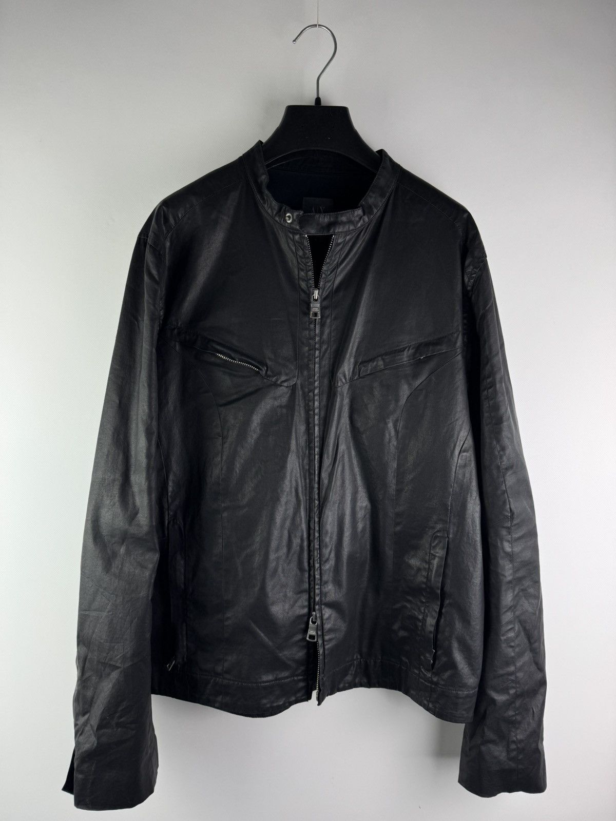 Armani Exchange Vintage 00s Armani Exchange Leather Jacket Balck Size US M / EU 48-50 / 2 - 1 Thumbnail