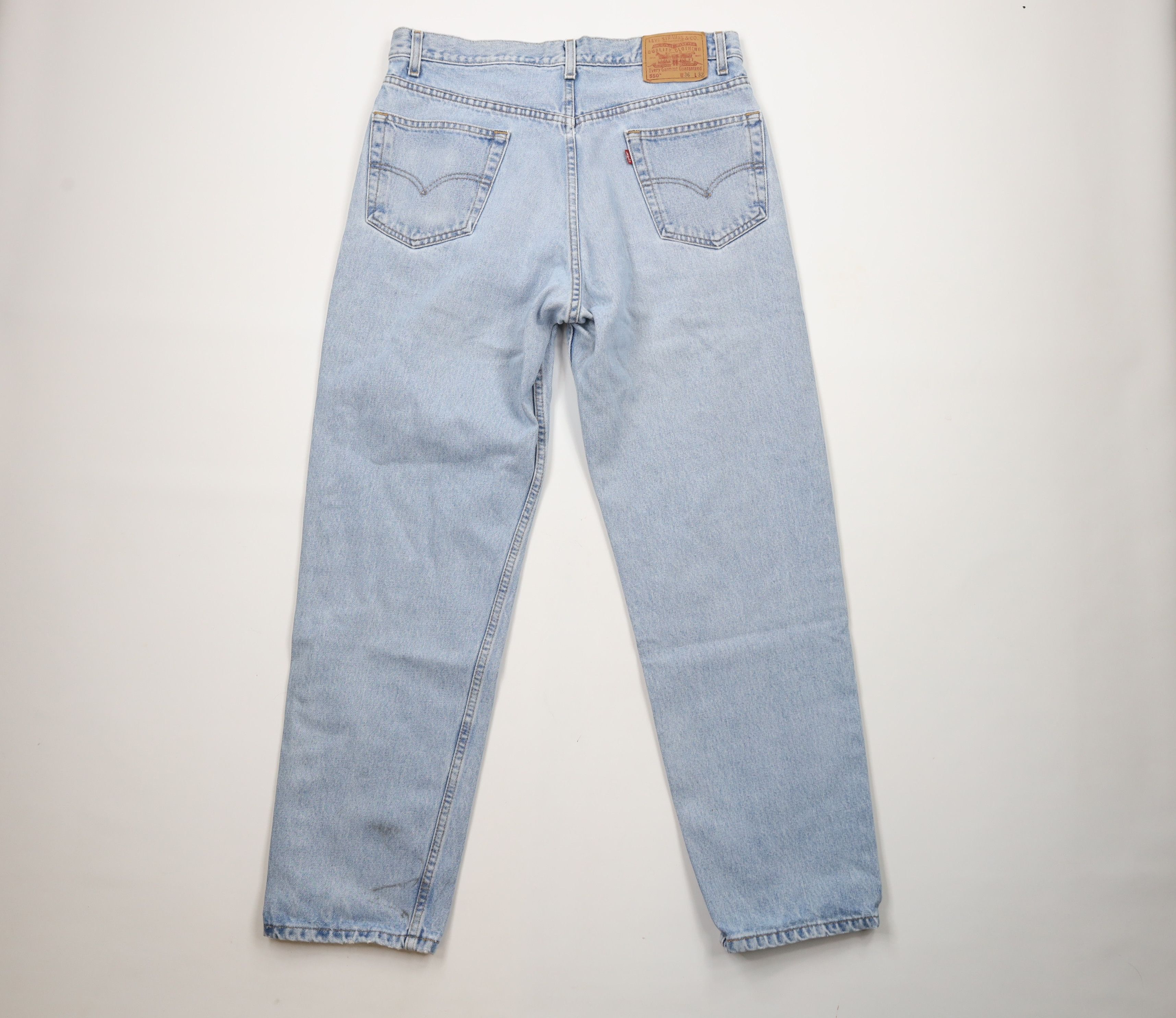 Levi's × Vintage Vintage Y2K 2002 Levis 550 Relaxed Fit Denim Jeans Blue Size US 34 / EU 50 - 9 Thumbnail