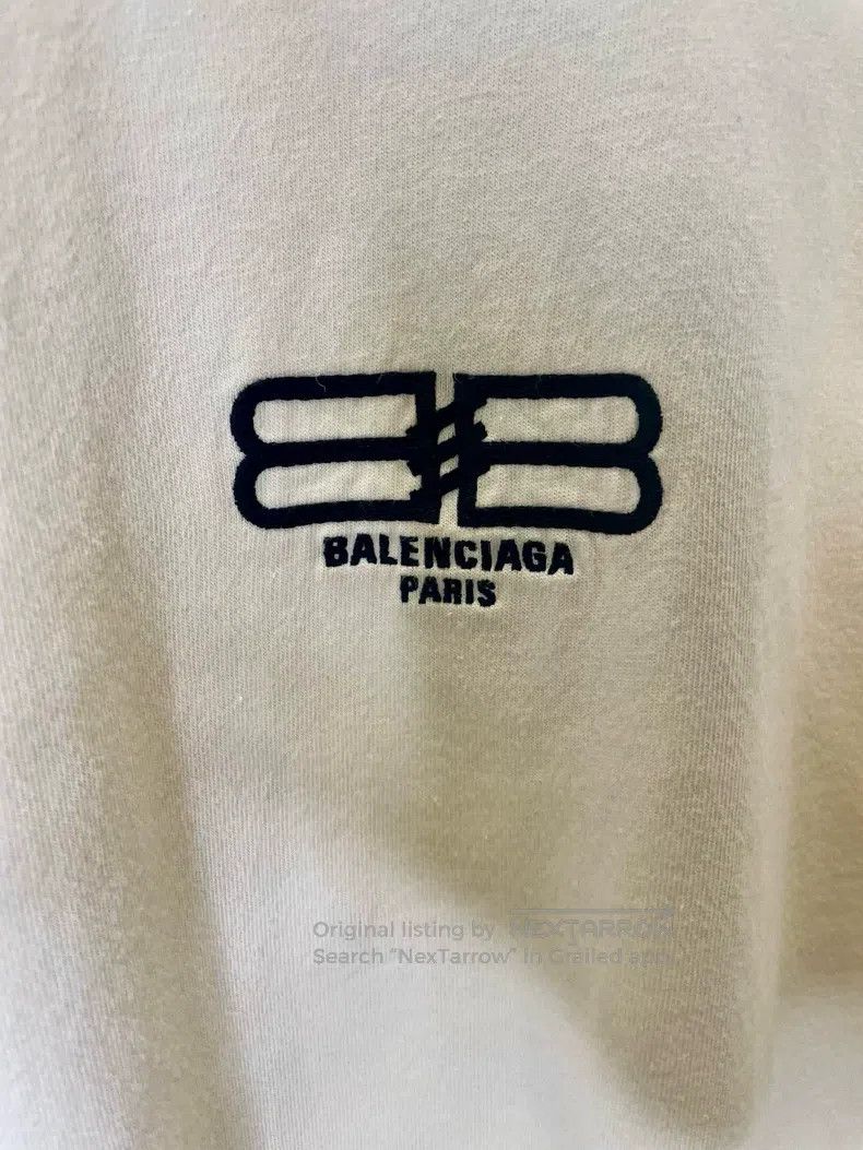 Balenciaga Balenciaga Embroidered LOGO Letter Loose Round Neck Short Size US S / EU 44-46 / 1 - 3 Thumbnail