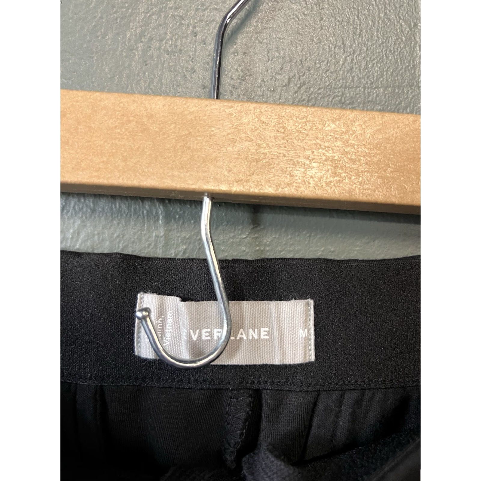 Everlane Everlane Black Dress Pants Womens Drawstring Size M Straight Leg Pants Size 32" / US 10 / IT 46 - 3 Thumbnail