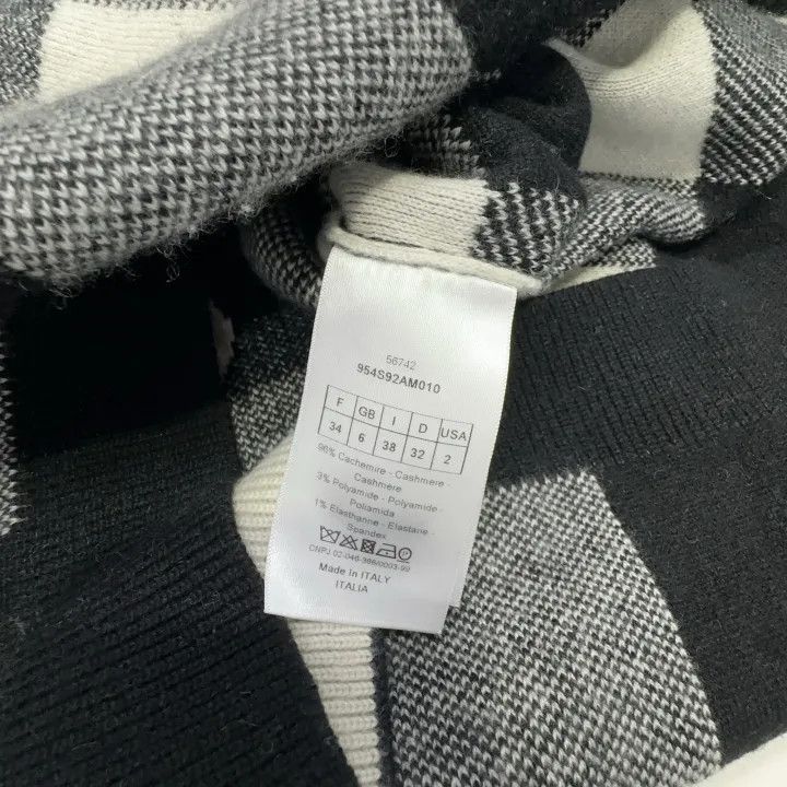Dior Dior Black and White Check Hooded Knit Sweater 0079-2507 Size XS / US 0-2 / IT 36-38 - 2 Thumbnail