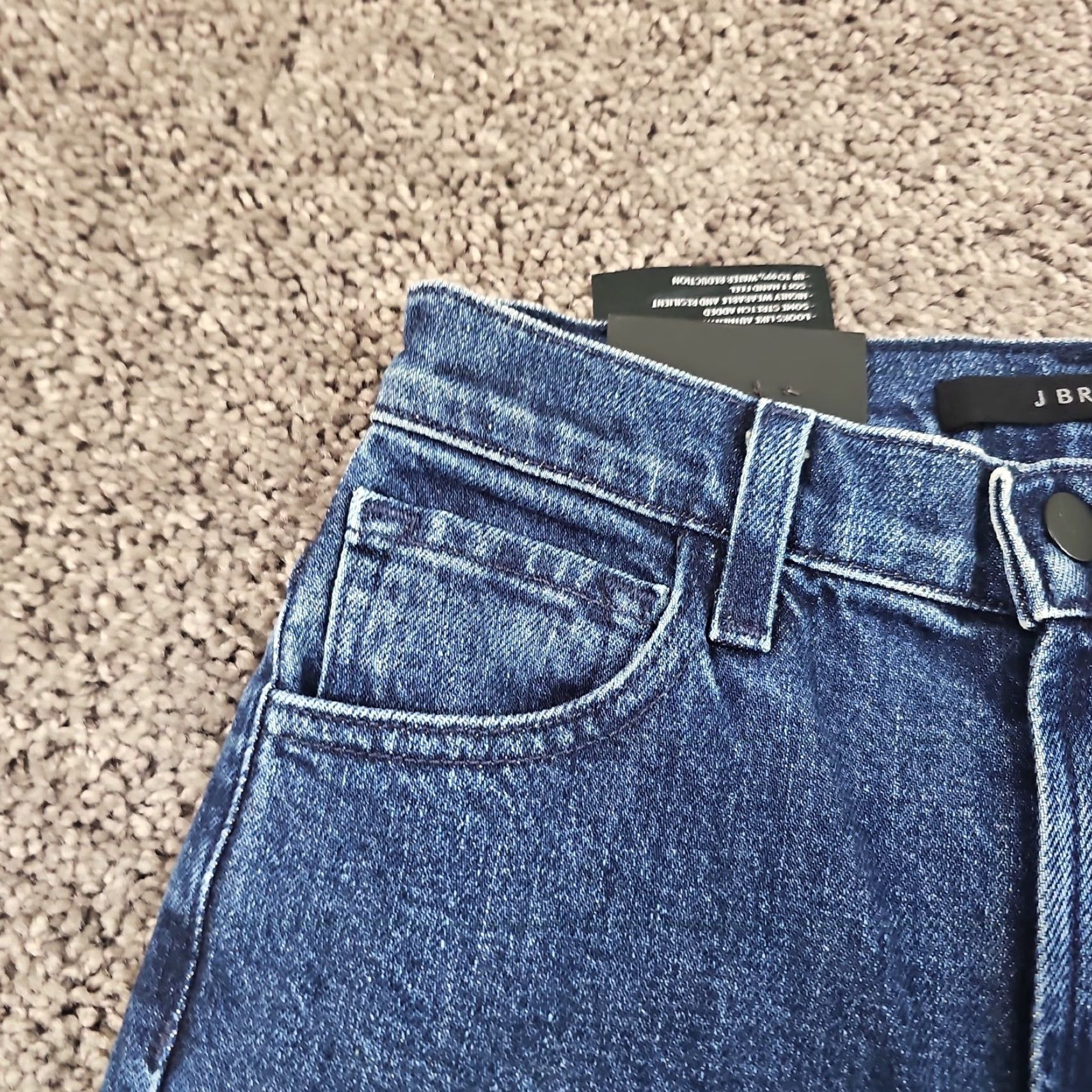 J Brand J Brand Jeans Womens Slim Straight High Rise Distressed Stretch Denim 25 Regular 23x30 Blue Label Jeans Size 42" / US 20 - 4 Thumbnail