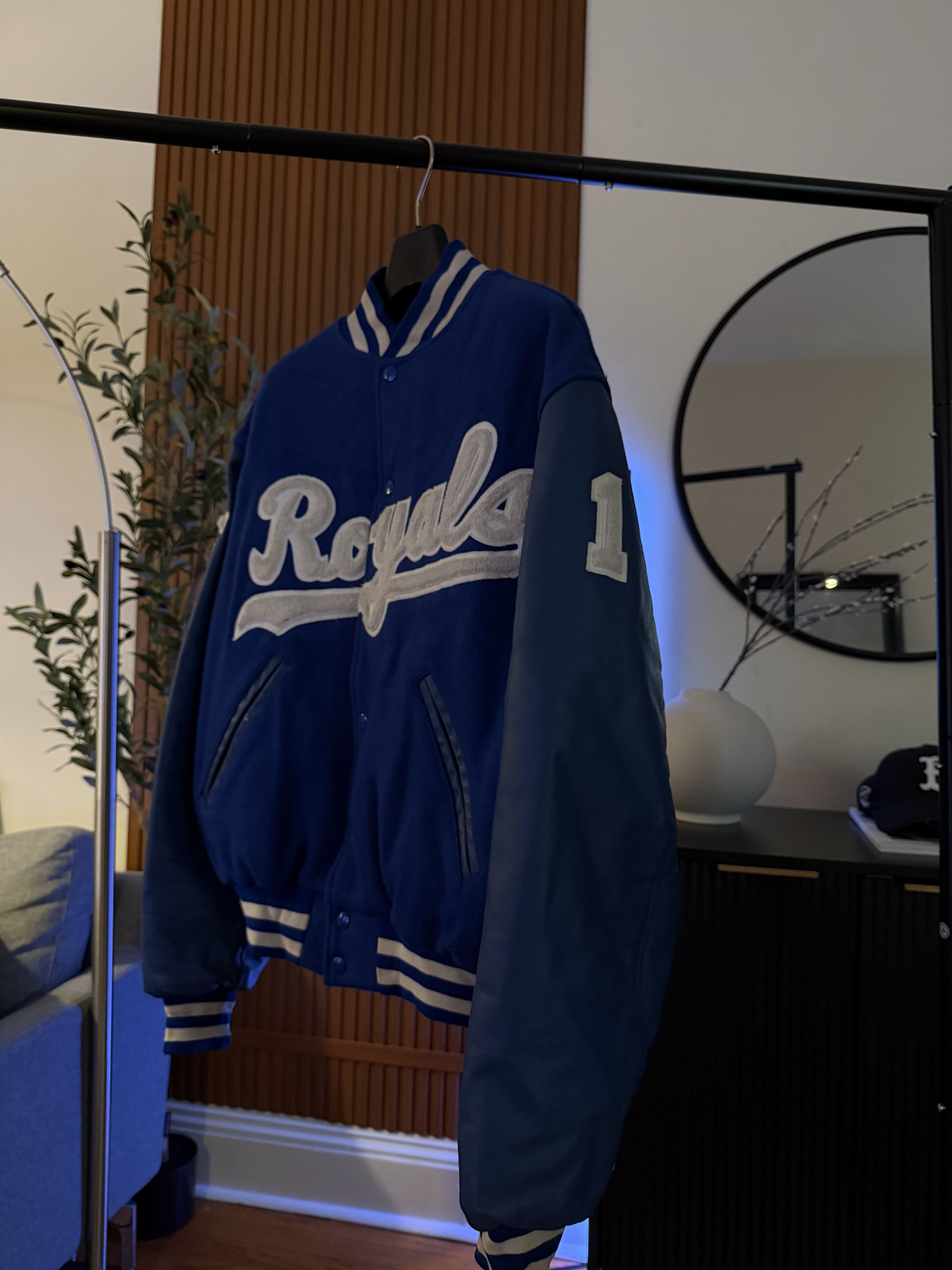 Other Blue Vintage Leather Varsity Jacket Royals Size US XL / EU 56 / 4 - 5 Thumbnail