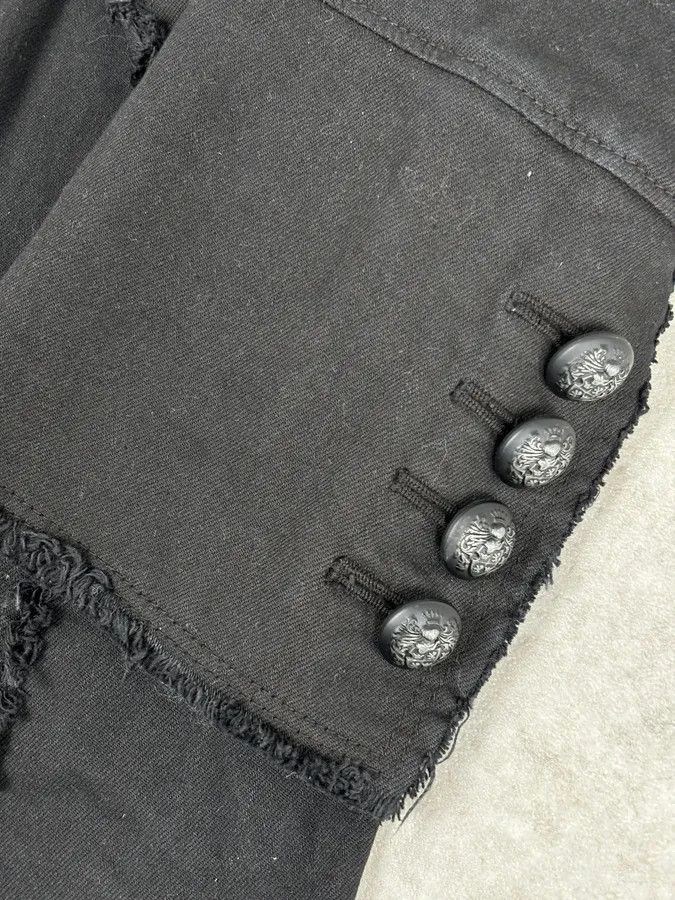 Balmain Pierre Balmain Black Double-Breasted Officer Napoleon Jacket Size US S / EU 44-46 / 1 - 9 Thumbnail
