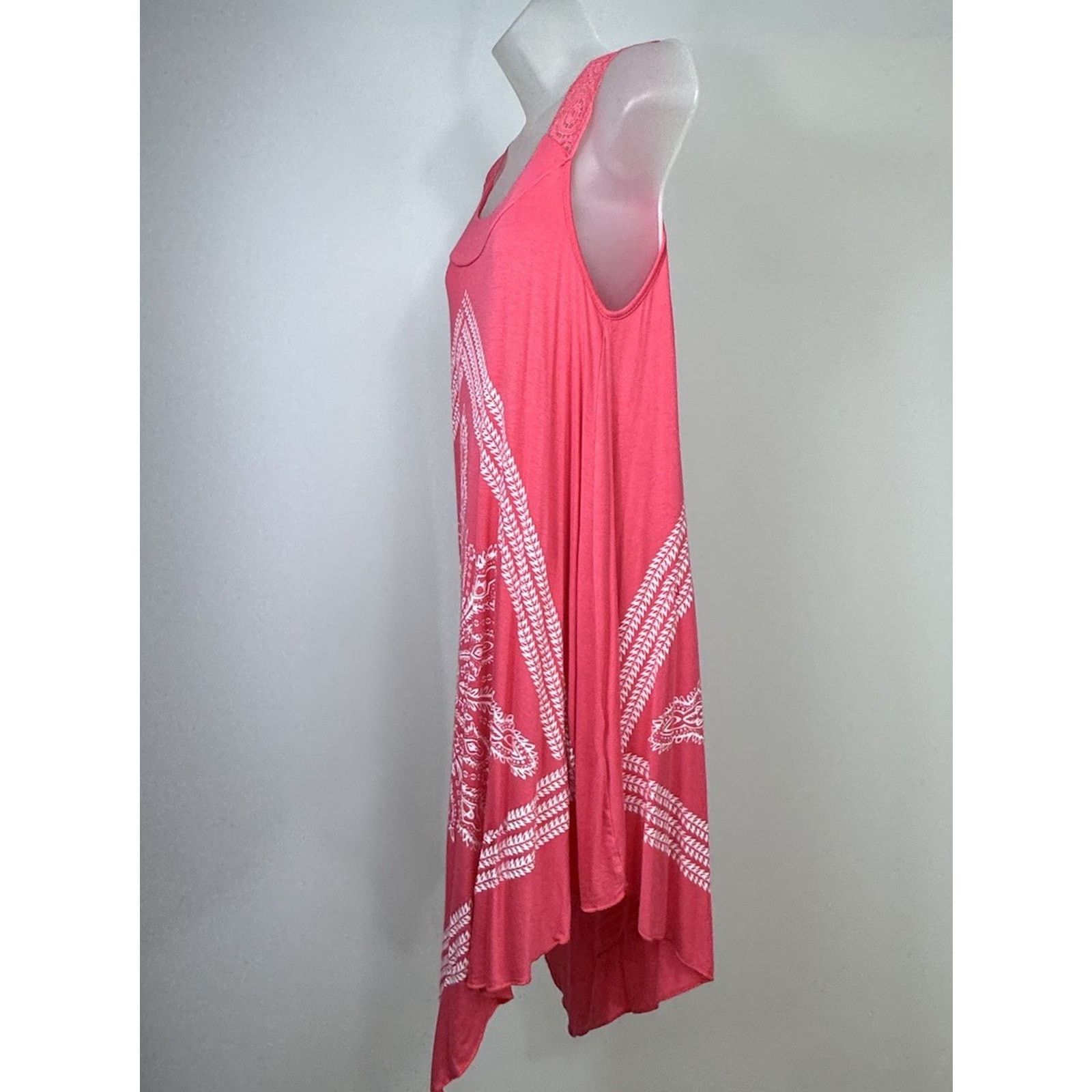 Axist Exist Maxi Dress Women's S Coral Leaf Print Sleeveless Boho Size S / US 4 / IT 40 - 3 Thumbnail