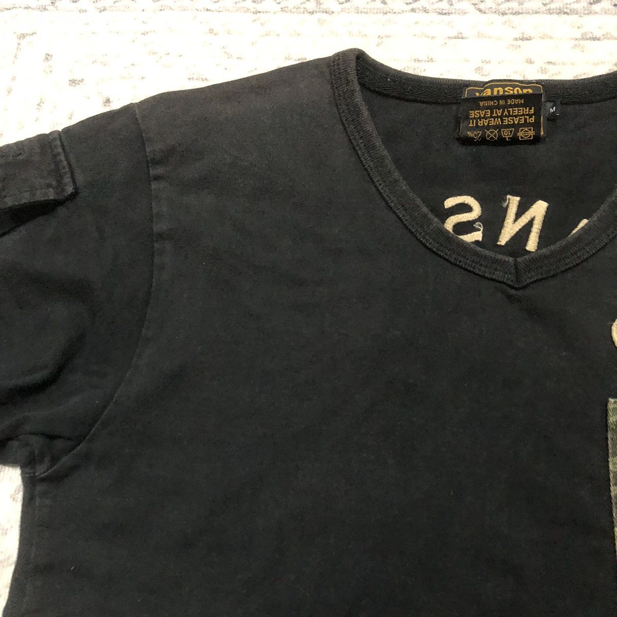 Japanese Brand × Seditionaries × Vanson Leathers Rare Sunfaded Vanson Cottons Camouflage Pocket Tees Size US XS / EU 42 / 0 - 6 Thumbnail