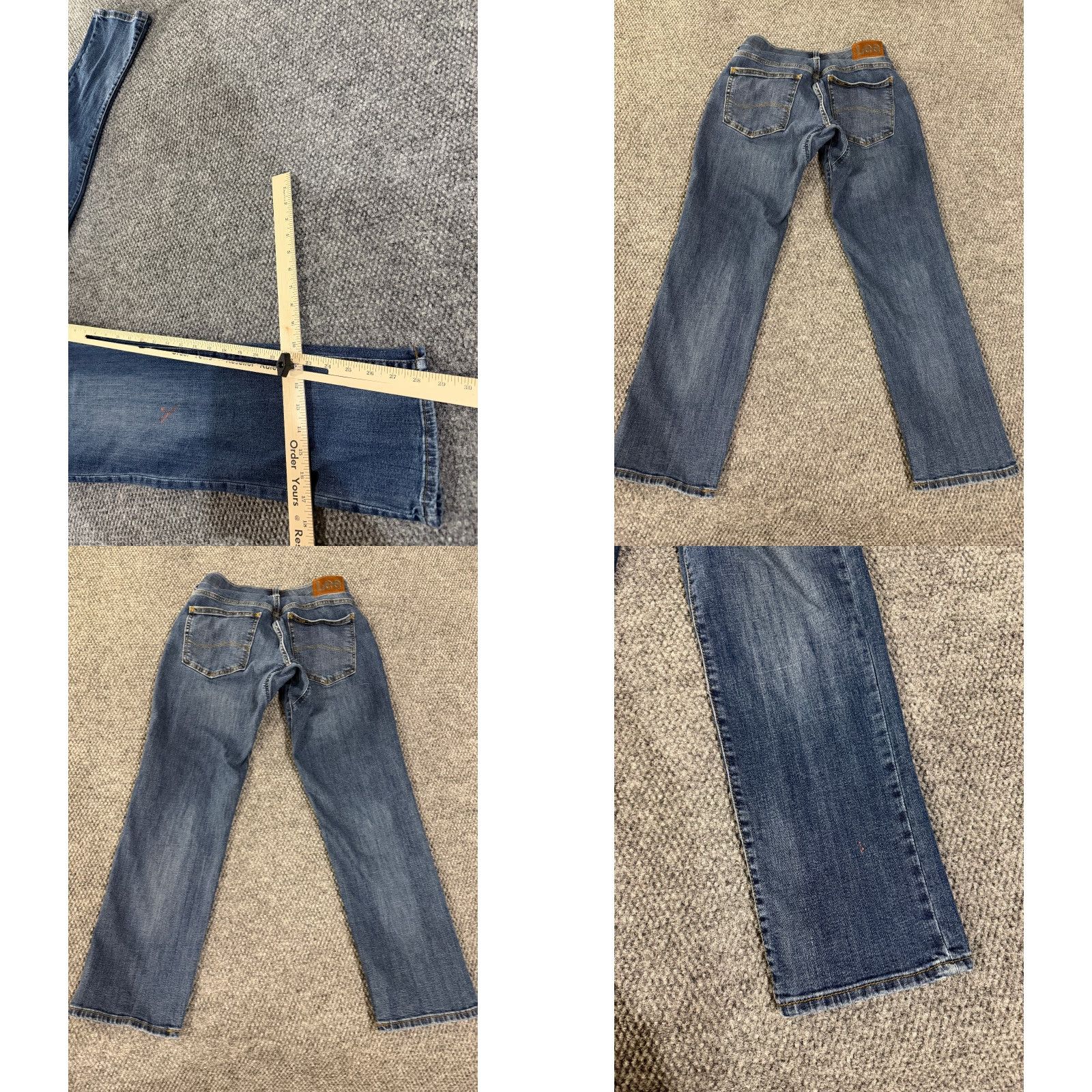 Lee Lee Extreme Motion Jeans Mens 28x28 Blue Straight Regular Fit Denim Cotton 5-Pocket Zipper Front Pocket Logo Vintage No Size US 28 / EU 44 - 8 Thumbnail
