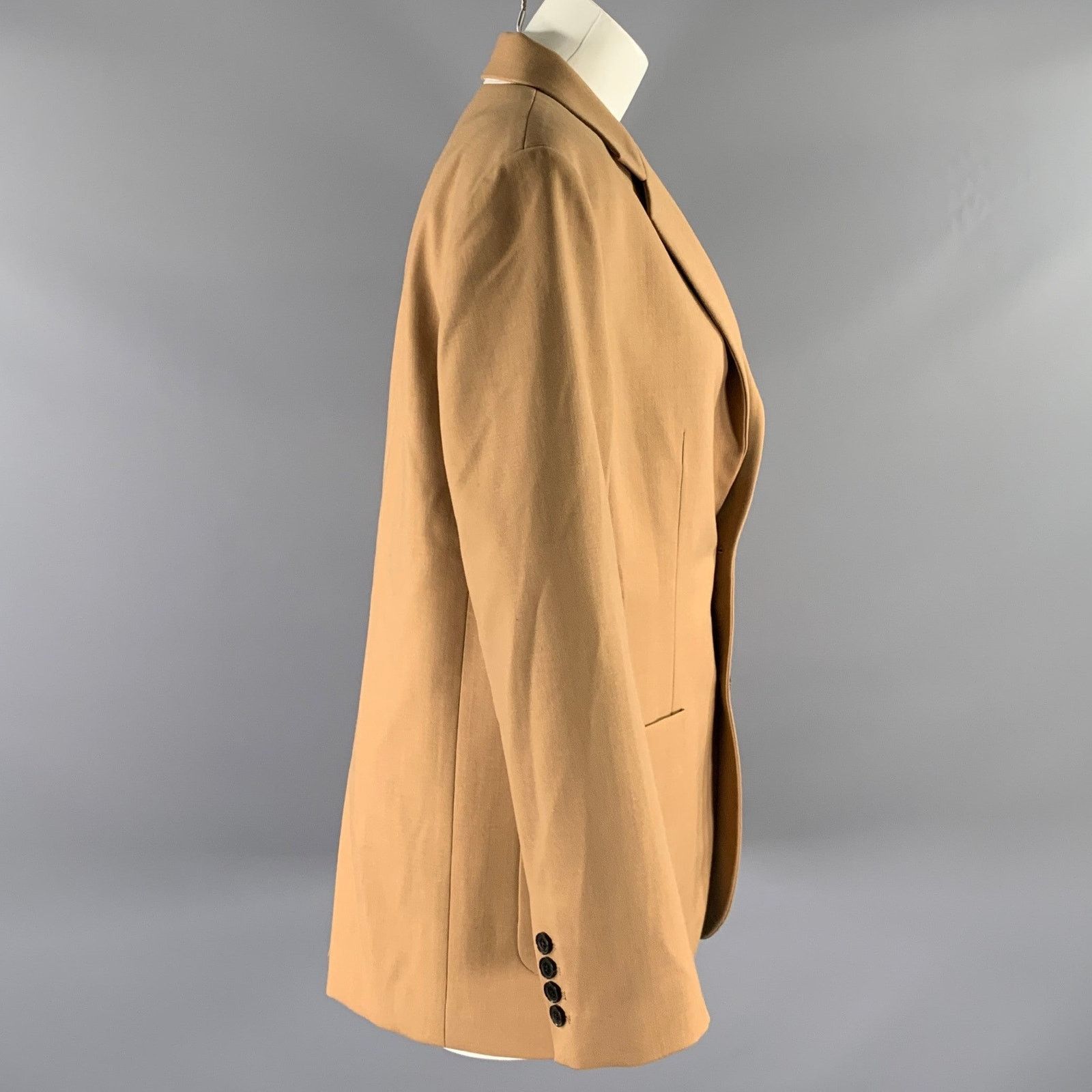 Nili Lotan NILI LOTAN Size M Tan Wool Notch Lapel Jacket Size M / US 6-8 / IT 42-44 - 2 Thumbnail