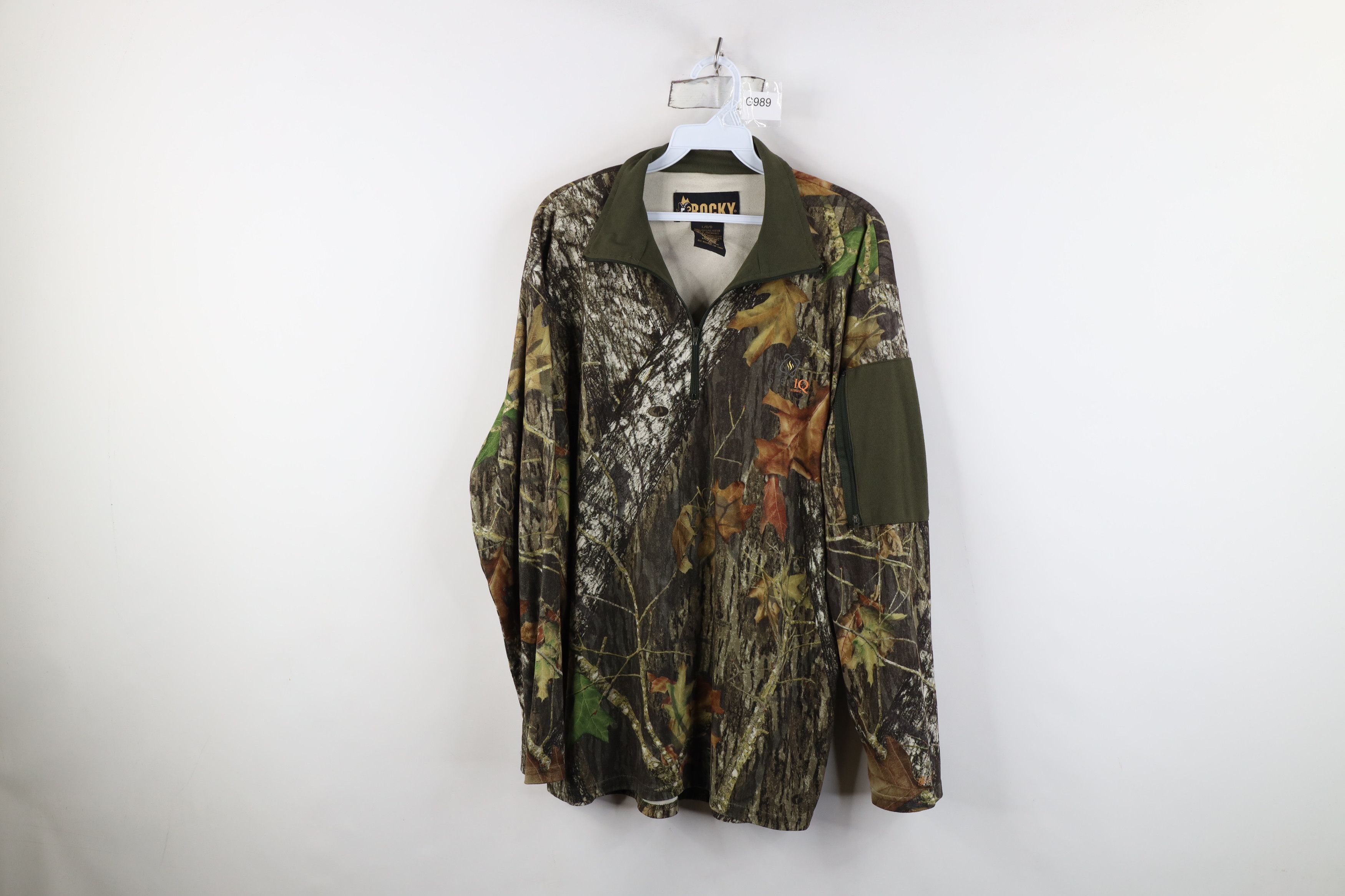 Vintage Vintage Chamois Cloth Mossy Oak Camouflage Half Zip Sweater Size US L / EU 52-54 / 3 - 1 Thumbnail