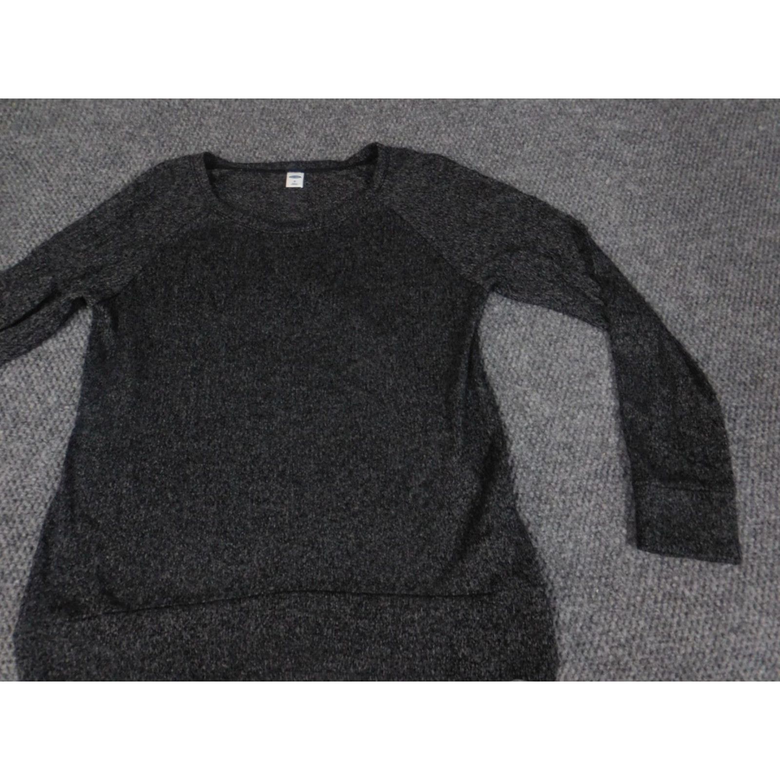 Old Navy Old Navy Womens Sweater Medium Gray Pullover Knit Puff Sleeve Round Neck Stretch Size M / US 6-8 / IT 42-44 - 3 Thumbnail