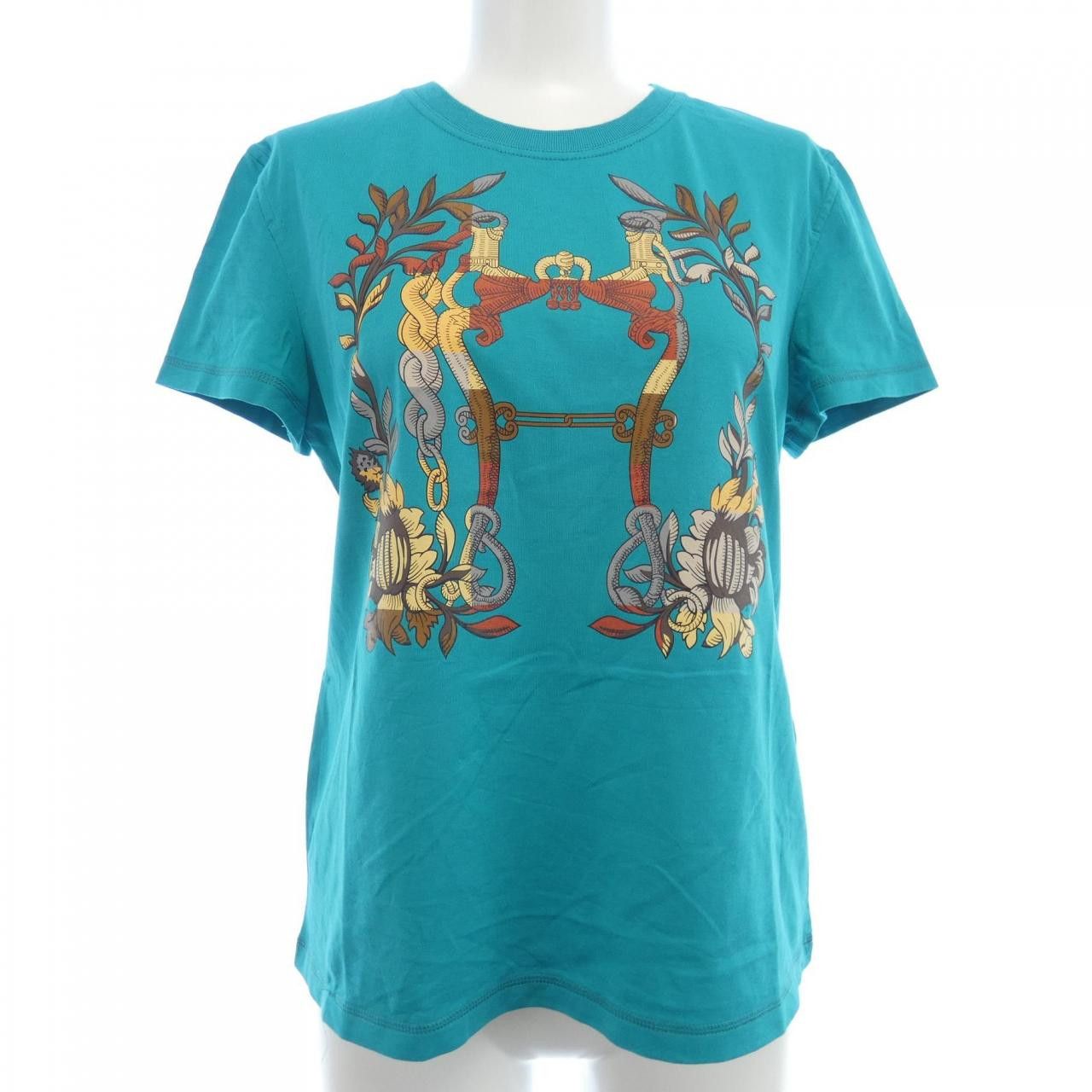 Hermes Hermes Hermès Cartouche Cotton T-Shirt 36 Cotton T-Shirts DUTY FREE for USA Size ONE SIZE - 1 Thumbnail