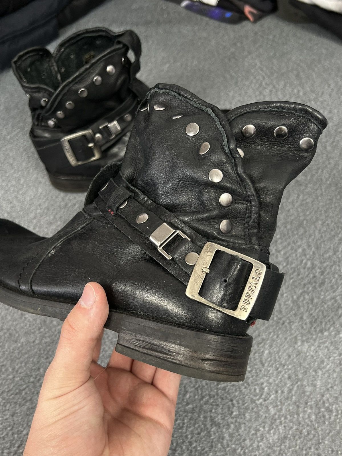 Buffalo London Buffalo Biker Leather Ankle Boots Avant Garde Japanese Size US 8 / IT 38 - 2 Thumbnail