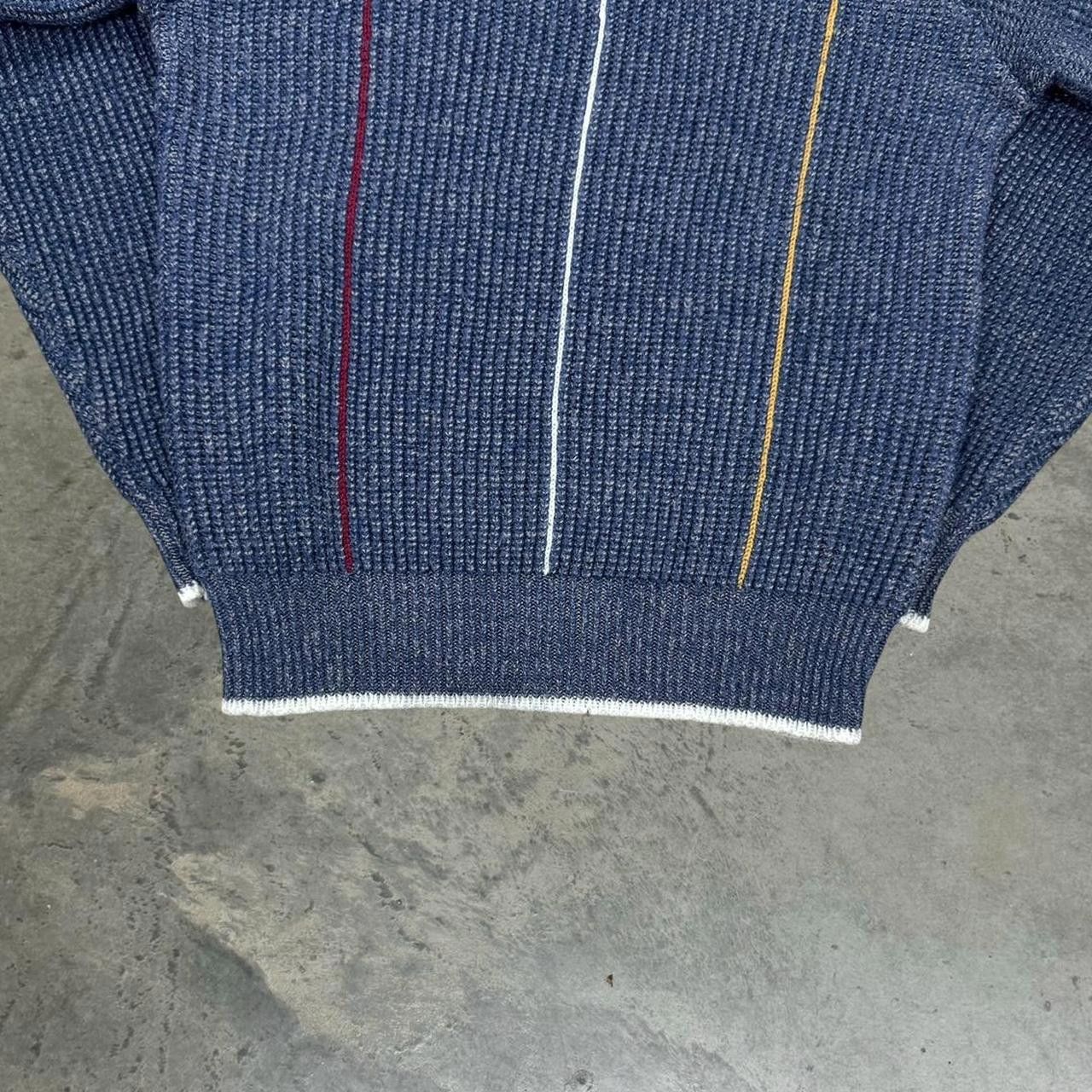 Vintage Vintage 80s Striped Knit Sweater Size US L / EU 52-54 / 3 - 3 Thumbnail