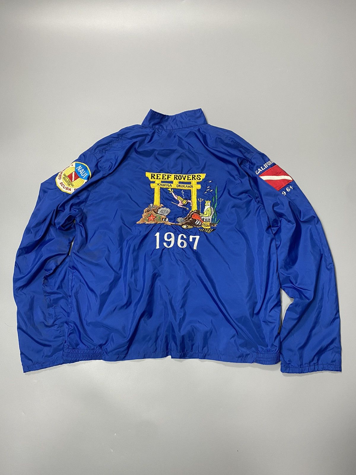 image of Vintage 1960S Reef Rovers Kadena Okina Club Jacket in Blue, Men's (Size XL)