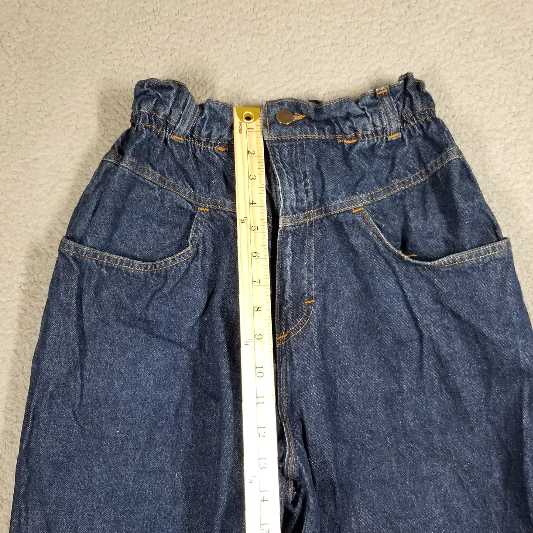 Vintage Ginger Blu Mom Jeans Women’s 26X36 High Waisted Vintage 80s Festival 26" Waist Denim Blue Size 36" / US 14 / IT 50 - 4 Thumbnail