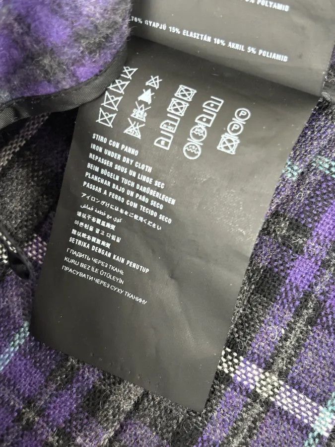 Prada FW2013 Prada Purple Tartan Wool Pleated Skirt Size 30" / US 8 / IT 44 - 13 Thumbnail