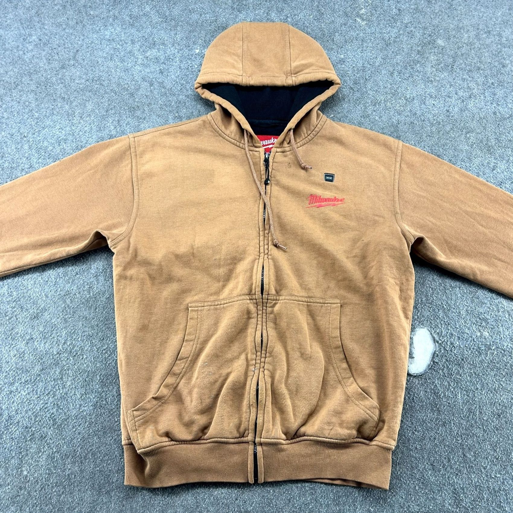 Vintage Milwaukee Hoodie Mens M Brown Full Zip Thermal Lined M12 Heated Gear UNTESTED Shirt Mens Brown Full Zip Hoodie Size US M / EU 48-50 / 2 - 4 Thumbnail