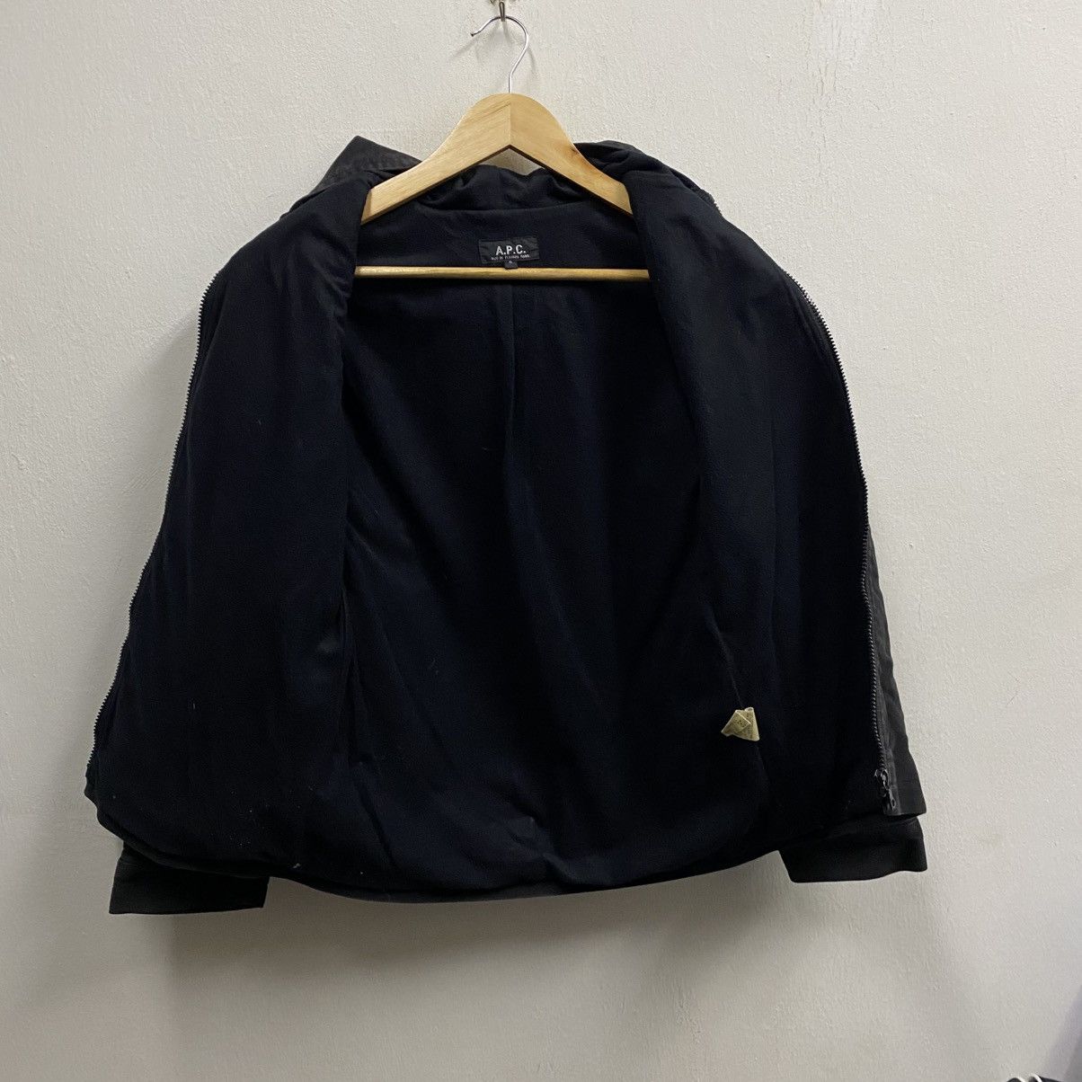 A.P.C. Vintage A.P.C. Suede Cotton Plain Zipper Hoodie Size US S / EU 44-46 / 1 - 3 Thumbnail