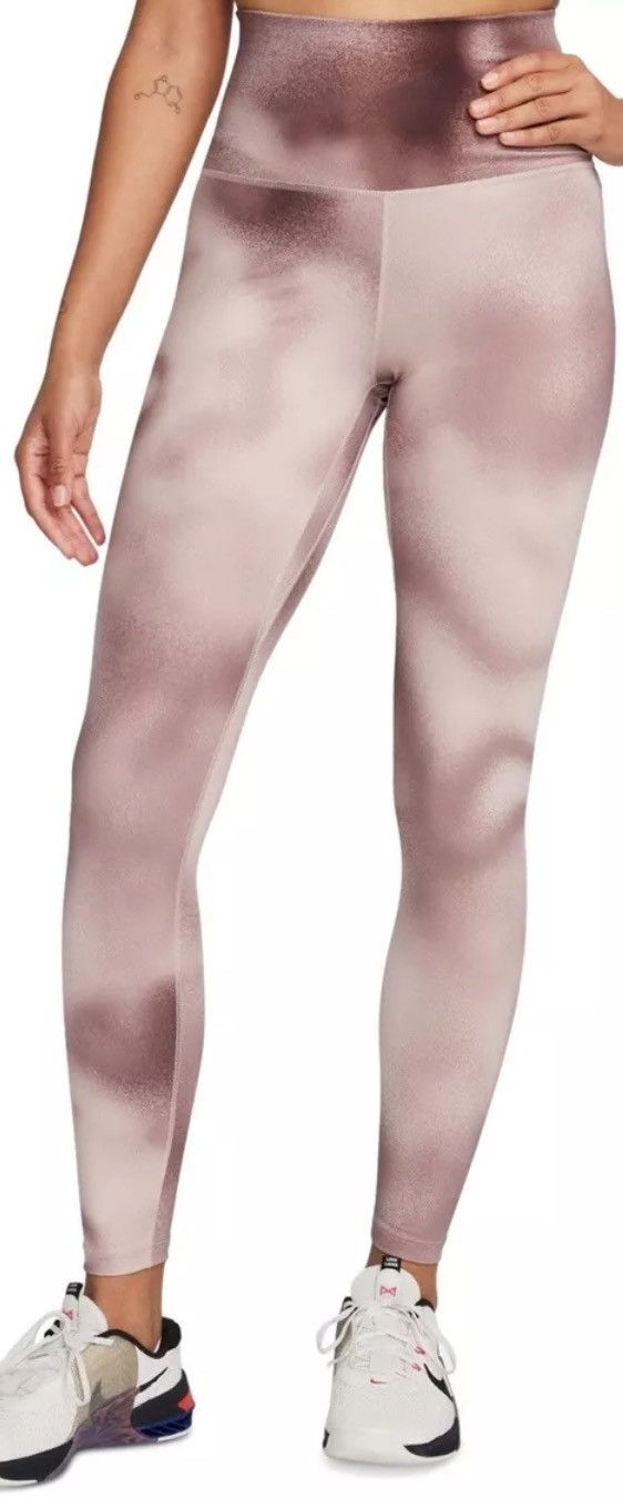 Nike Women Nike One High Rise Waist Printed Legging Dri-Fit Pants Size 26" / US 2 / IT 38 - 6 Thumbnail