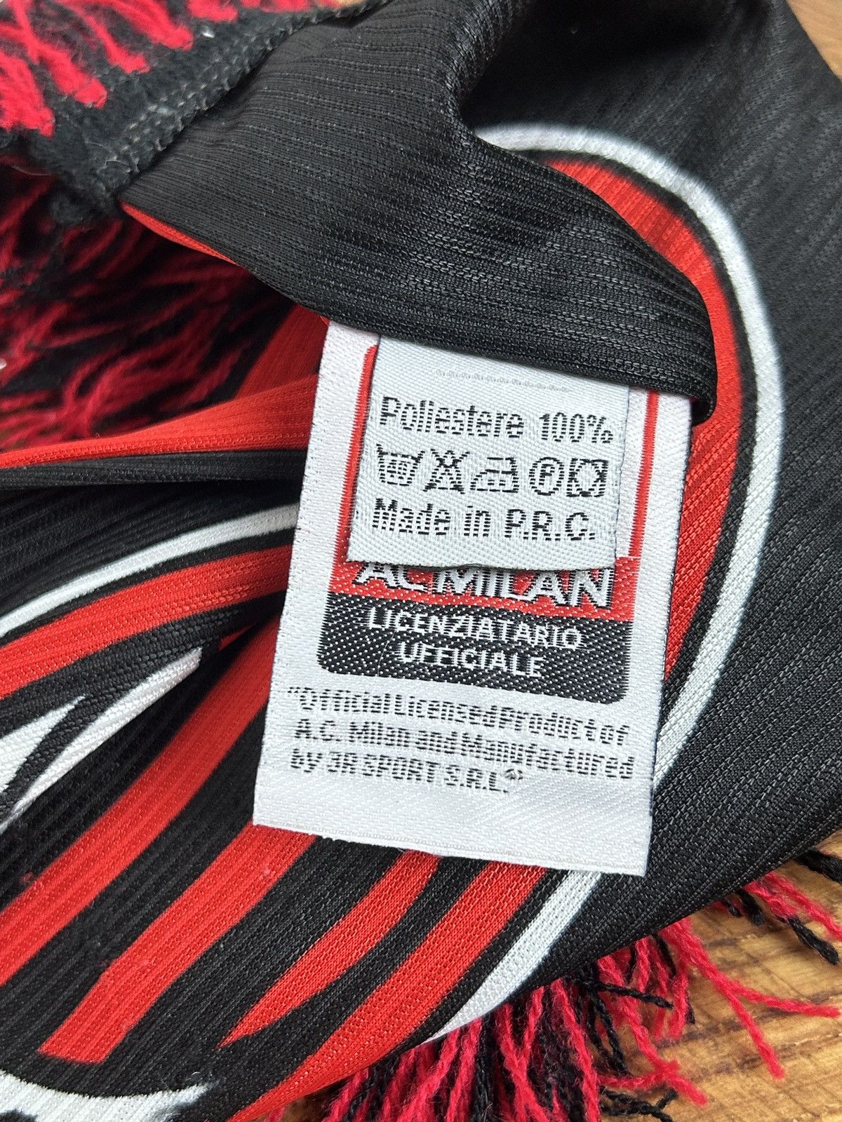 Vintage 90s Vintage AC Milan Polyester 3R Sport Scarf Size ONE SIZE - 11 Thumbnail