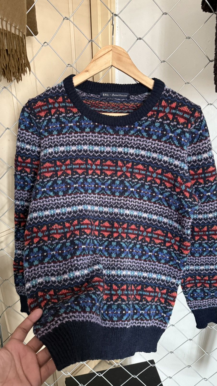 Journal Standard END. x Journal Standard Fair Isle Wool Knit Sweater Size US L / EU 52-54 / 3 - 2 Thumbnail