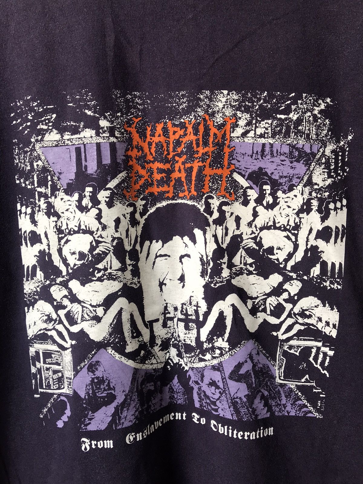 Band Tees × Vintage Vintage 90s Naplam Death Shirt Size US XL / EU 56 / 4 - 2 Thumbnail