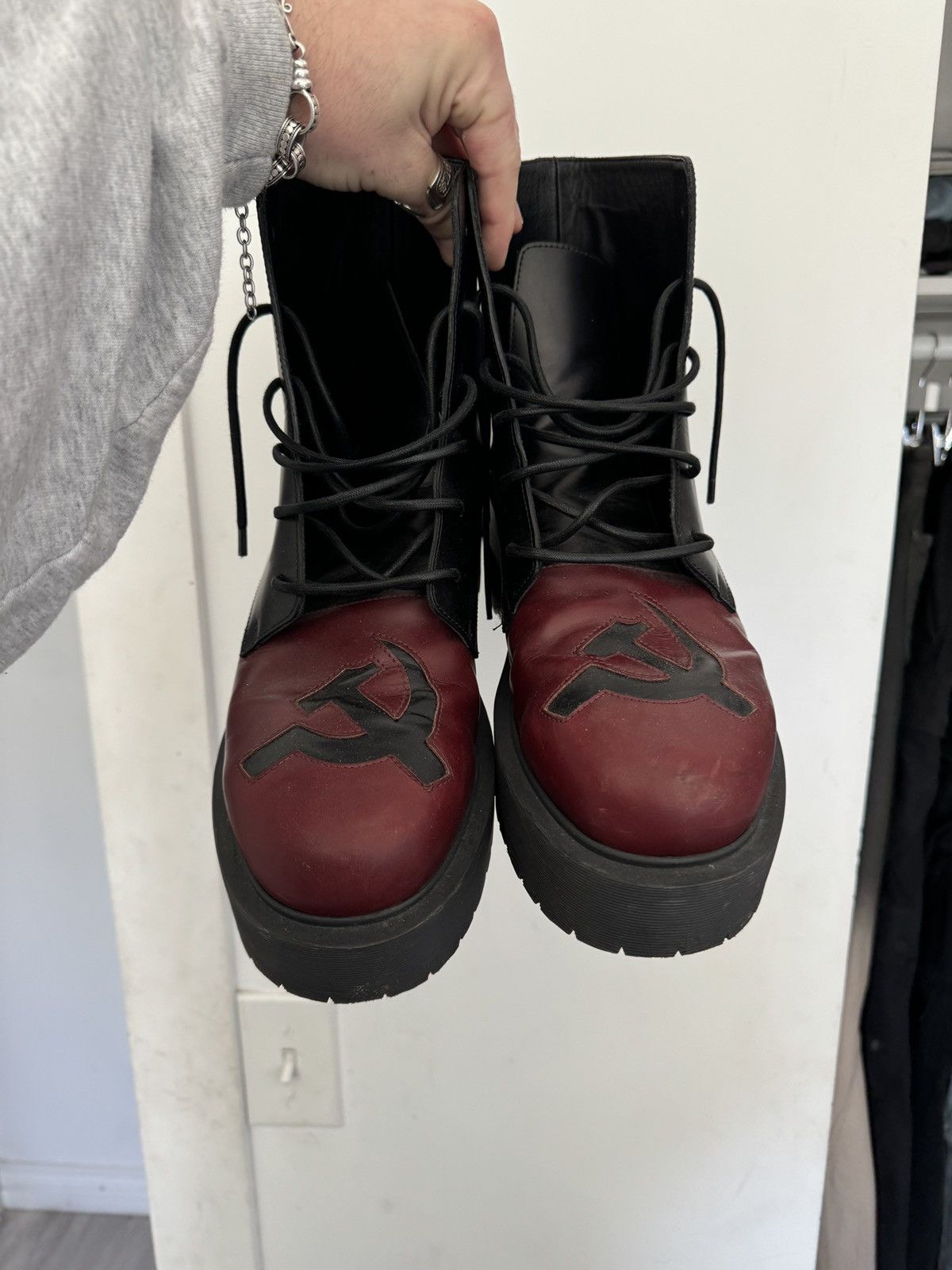 Enfants Riches Deprimes Enfants riches deprimes hammer and sickle boot Size US 11 / EU 44 - 4 Thumbnail