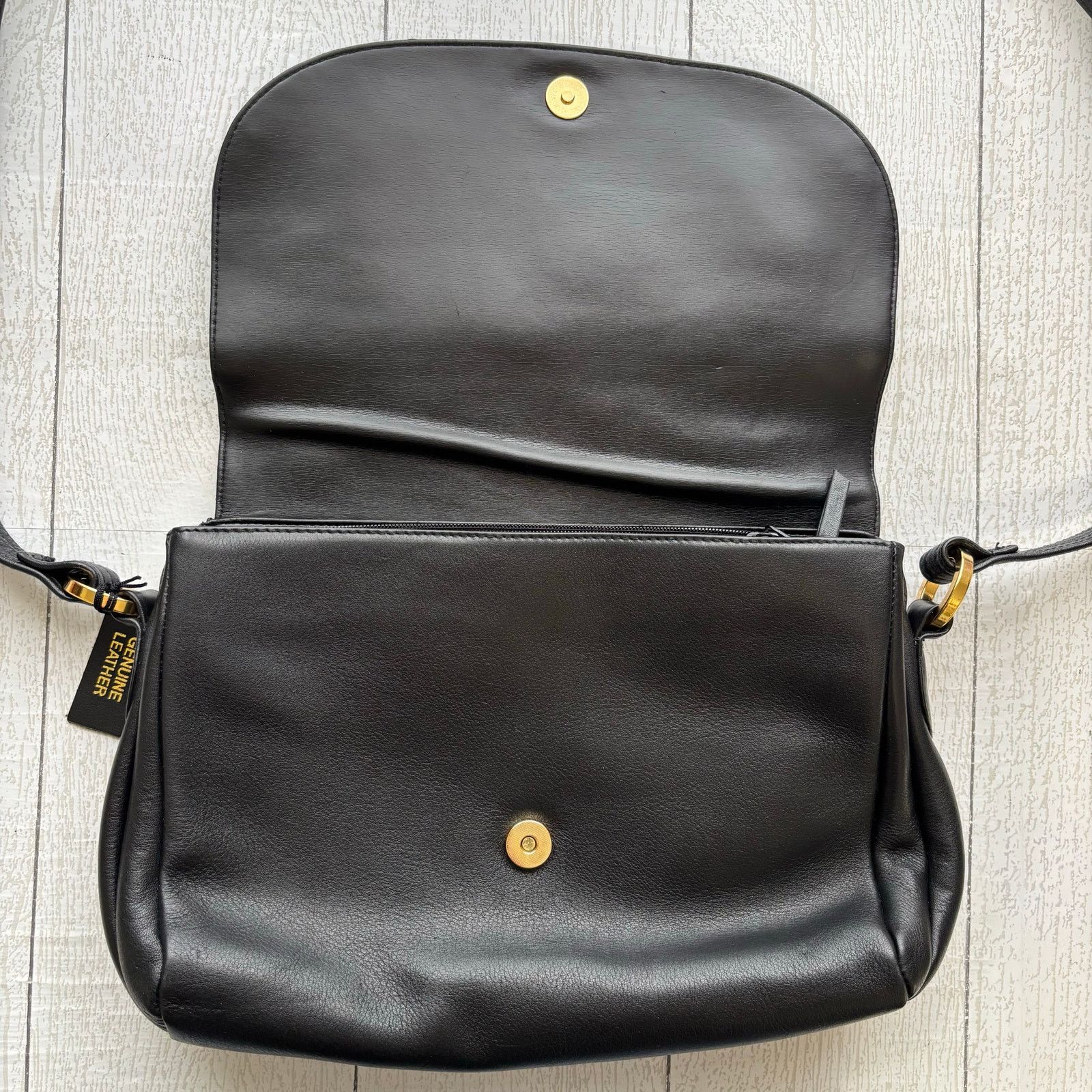 Other Charter Club Black Leather Shoulder Bag NWOT Size ONE SIZE - 5 Thumbnail