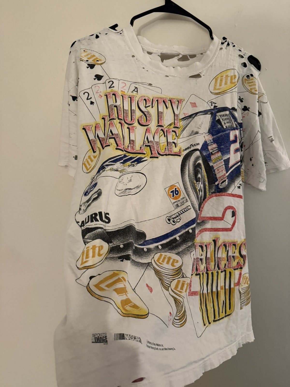 NASCAR (XL) VINTAGE THRASHED PAPER THIN Nascar Shortsleeve Tee Size US L / EU 52-54 / 3 - 2 Thumbnail