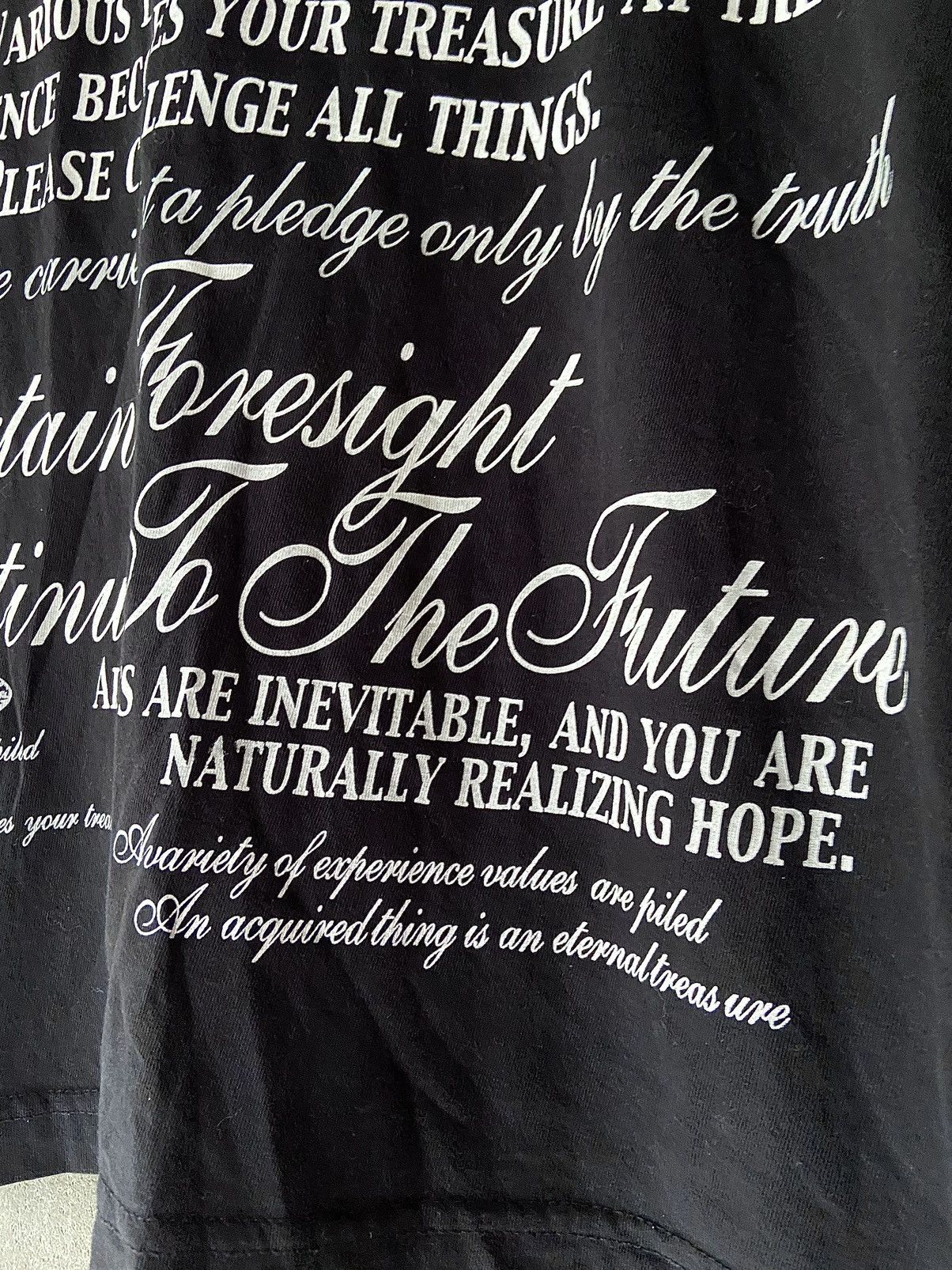 20471120 DESIRE THAT IN HOPE WILL BECOME SHAPE BEFORE LONG TEE Size US M / EU 48-50 / 2 - 6 Thumbnail