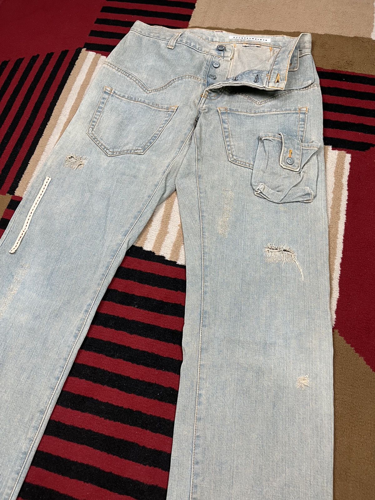 Issey Miyake Sunao Kuwahara By Issey Miyake Jeans Ripped Pants Size US 29 - 7 Thumbnail