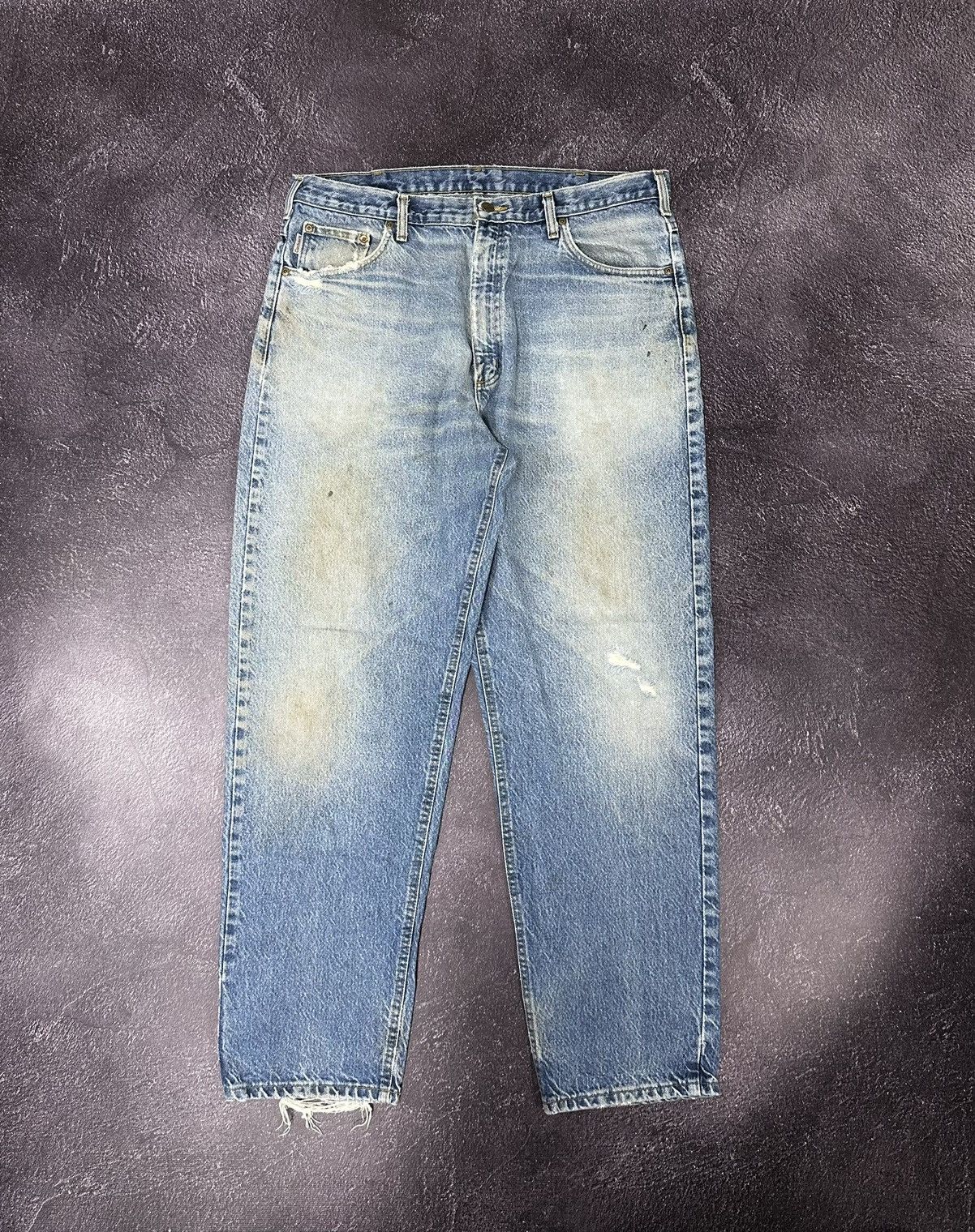 Carhartt × Vintage Vintage 90s Carhartt Baggy Work Light Blue Denim Jeans Pants Size US 38 / EU 54 - 2 Thumbnail