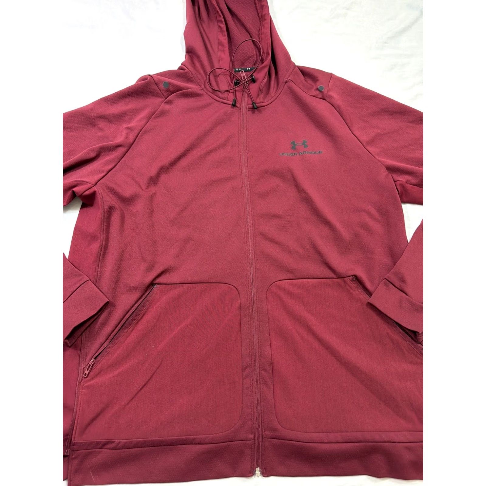 Under Armour Under Armour Jacket Mens XXL Red Full Zip Training Running & Jogging Sports Hoodie Size US XXL / EU 58 / 5 - 2 Thumbnail