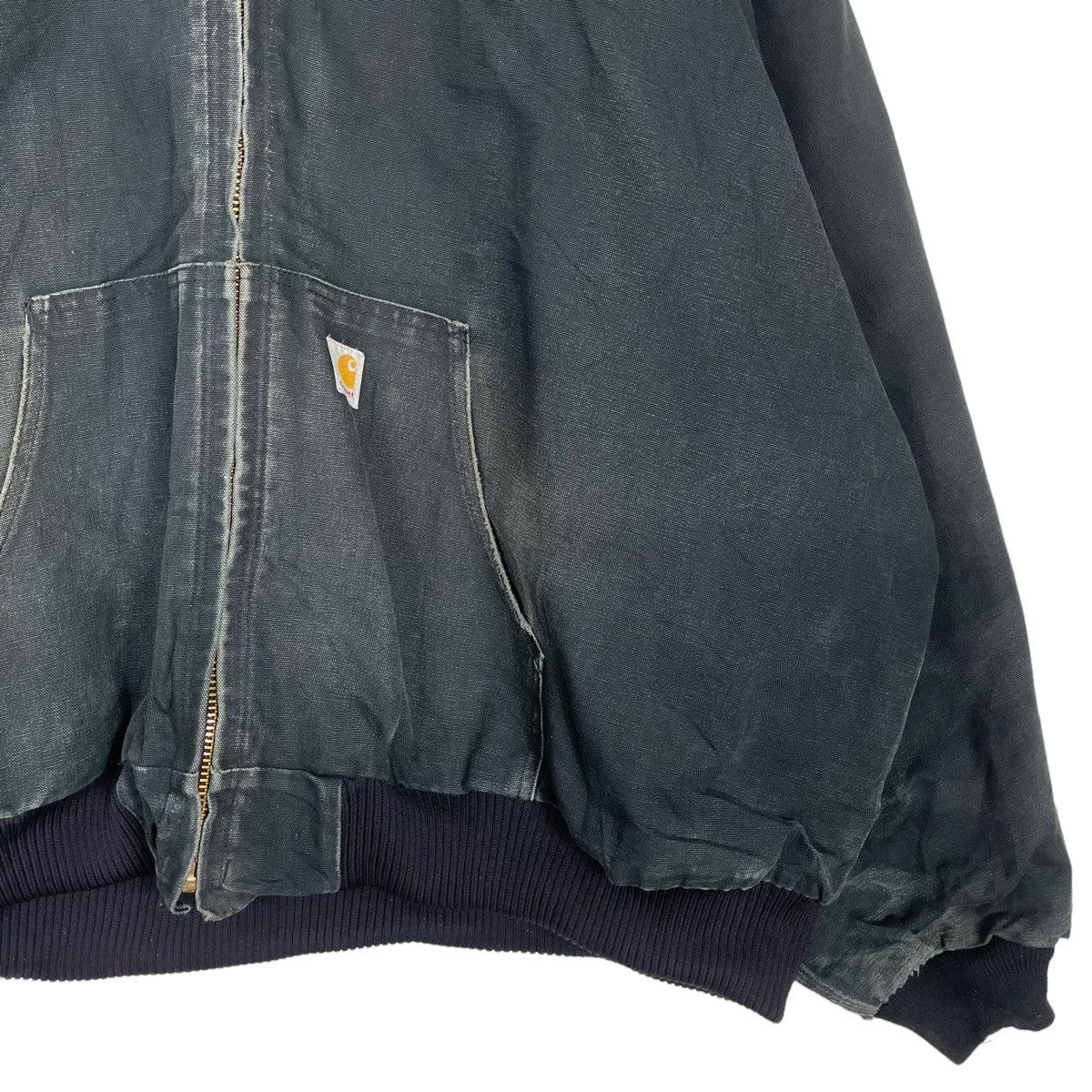 Carhartt × Vintage 💥90s CARHARTT J140 JACKET HOODIE SUNFADED BLACK Size US XXL / EU 58 / 5 - 4 Thumbnail