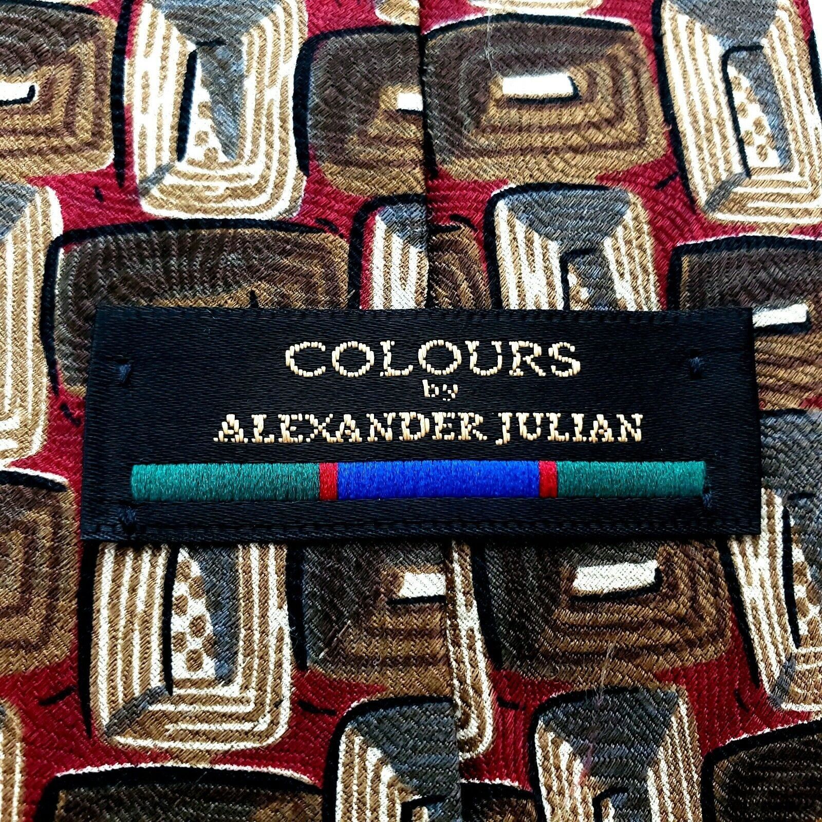 Alexander Julian Alexander Julian Colours Abstract Multi-Colored Silk Tie Pri Size ONE SIZE - 3 Thumbnail