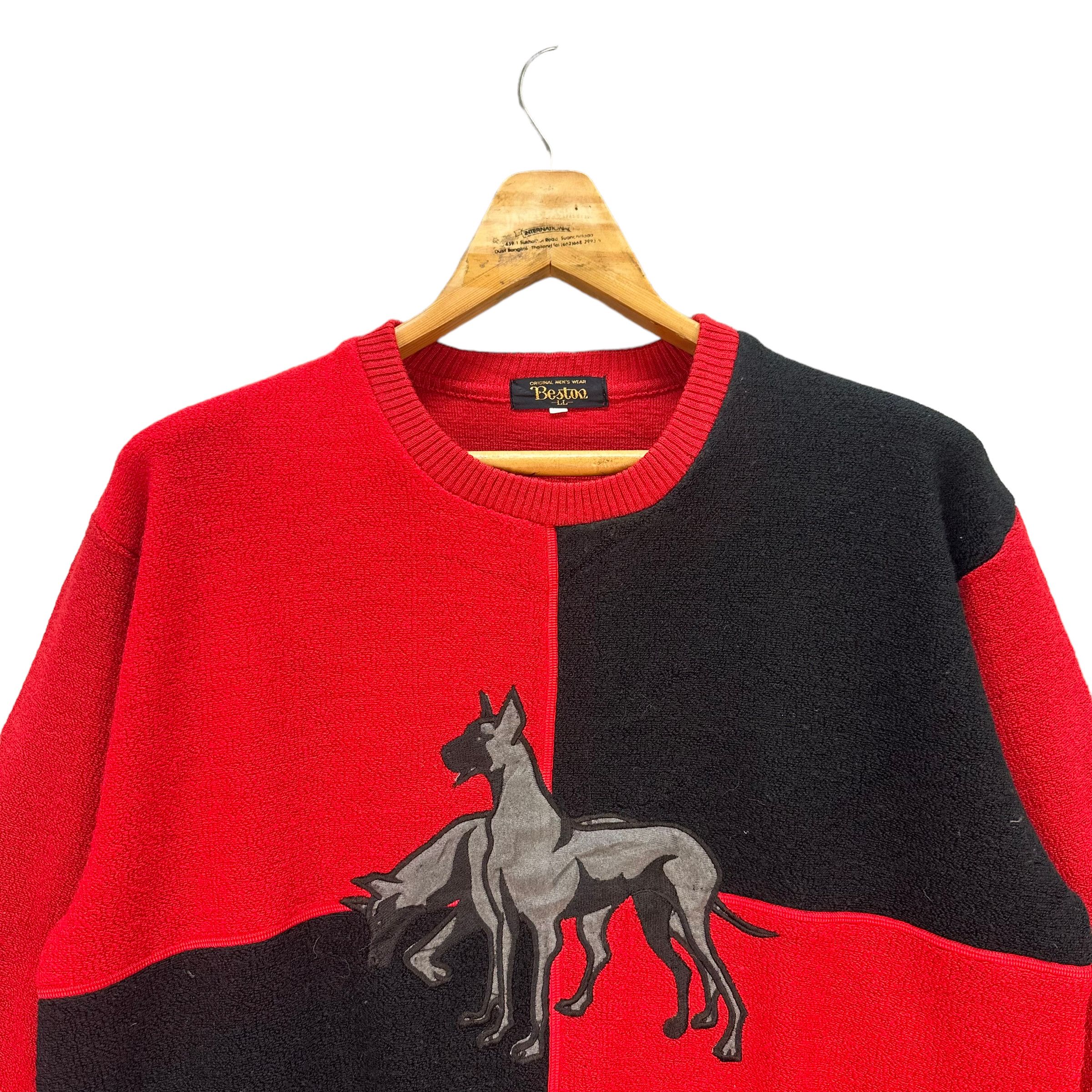 Japanese Brand DOBERMANN EMBROIDERED GRAPHIC KNITTED SWEATSHIRTS #8612-017 Size US L / EU 52-54 / 3 - 2 Thumbnail