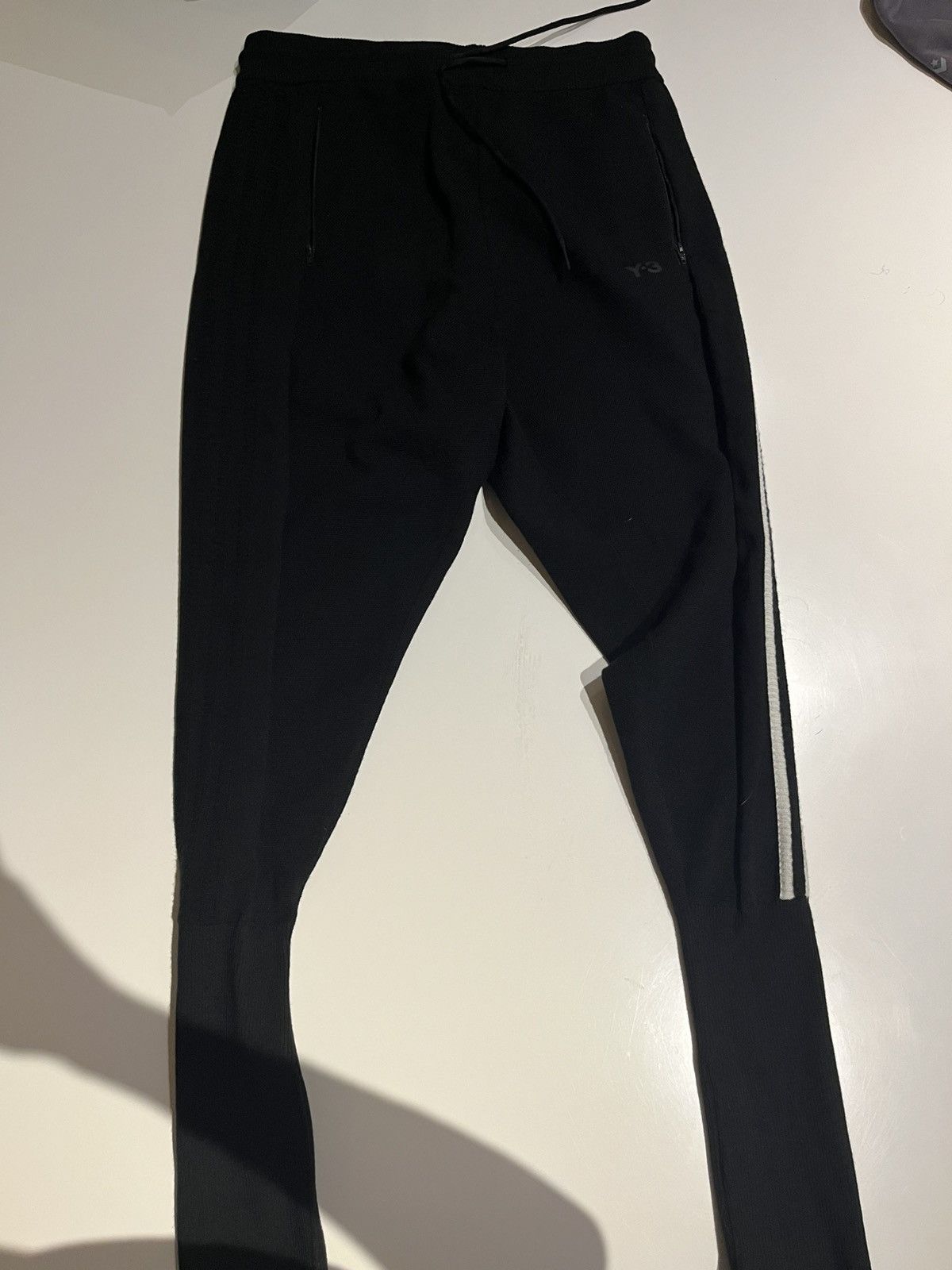 Yohji Yamamoto Y-3 x Adidas x Yohji Yamamoto Black Stripe Sweatpants Size US 33 - 1 Thumbnail